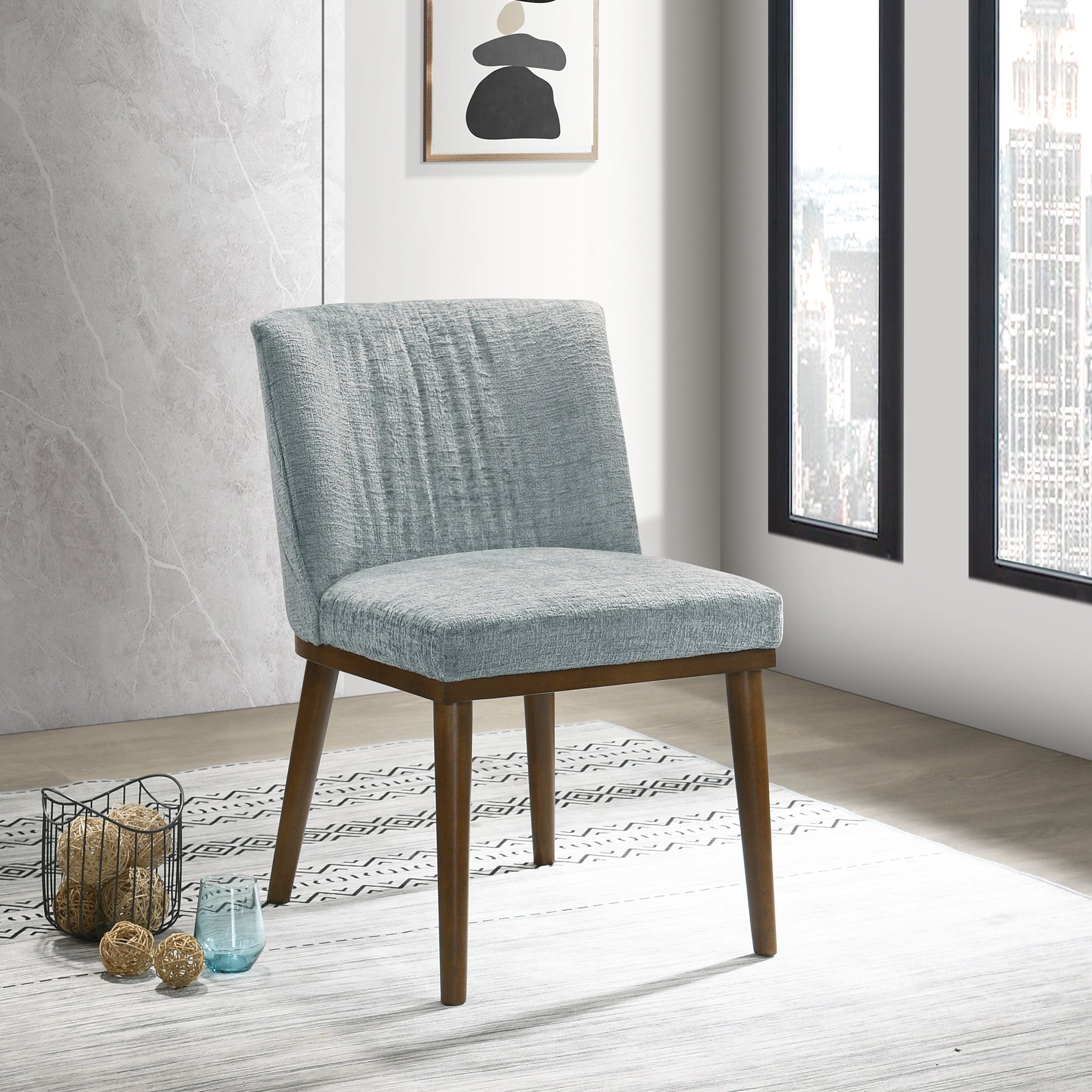 Dalby Grey Fabric Dining Chair Set of 2