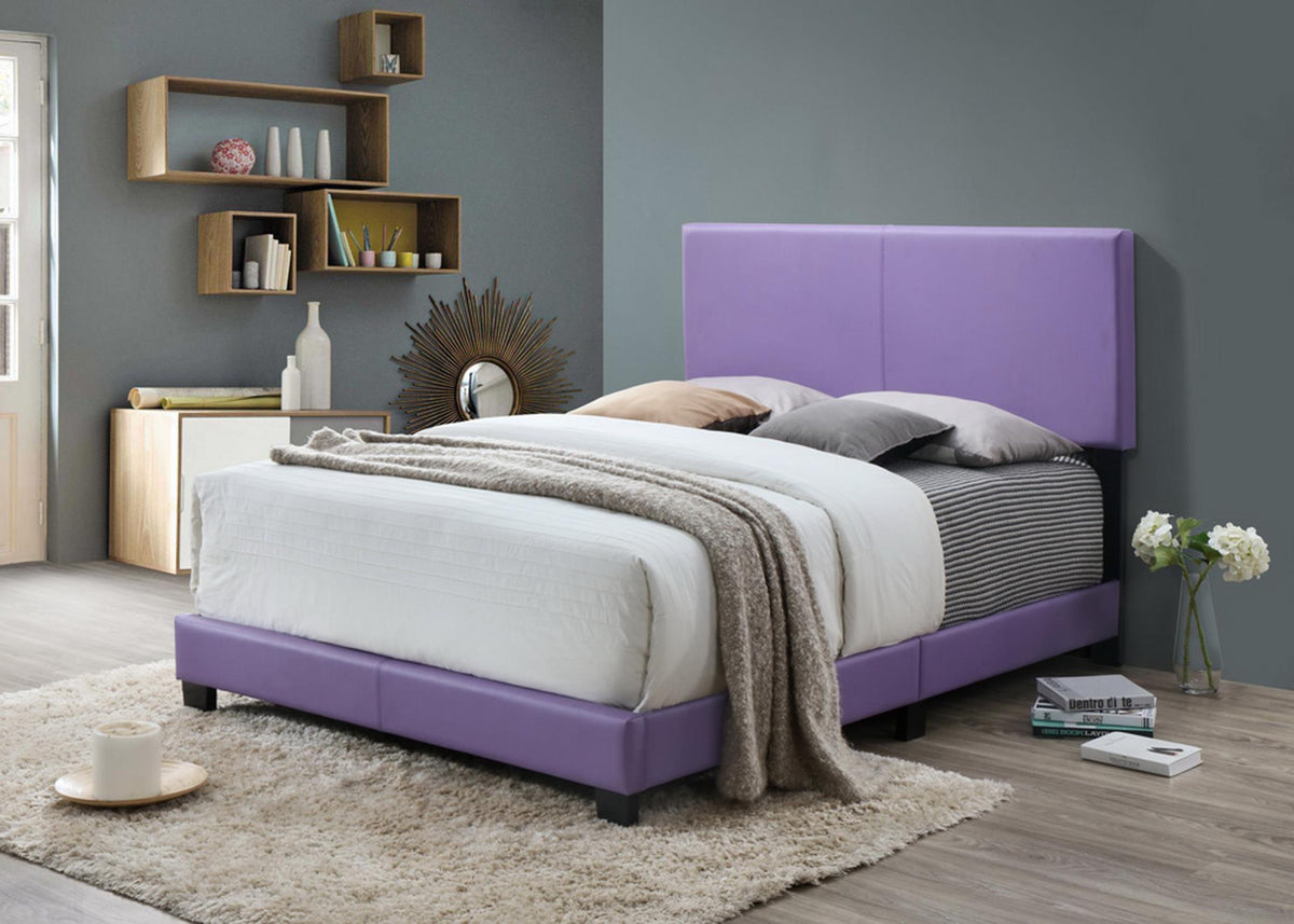 Purple Faux Leather Bed (Twin & Full)