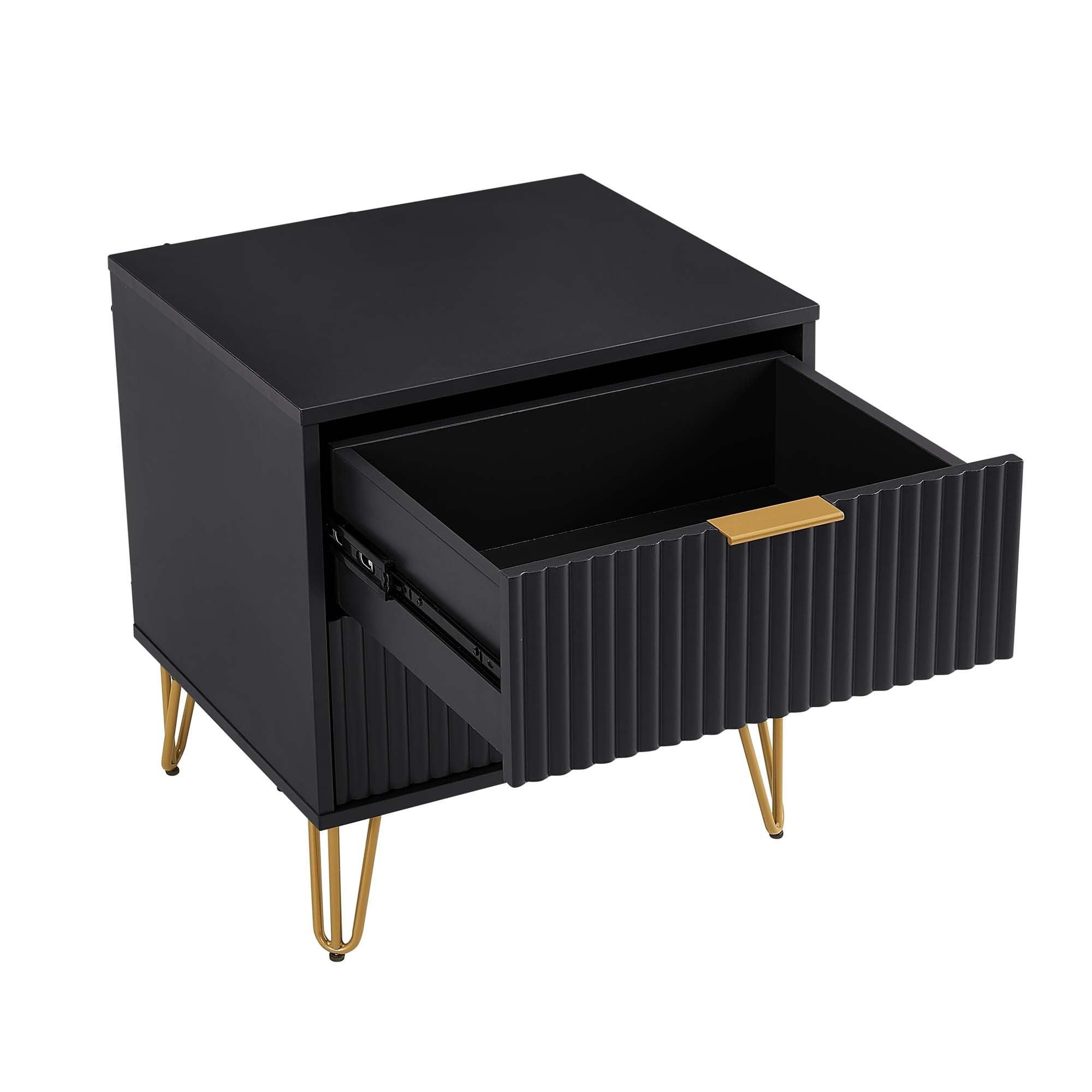 Dumbo Nightstand 2 Drawers - Black