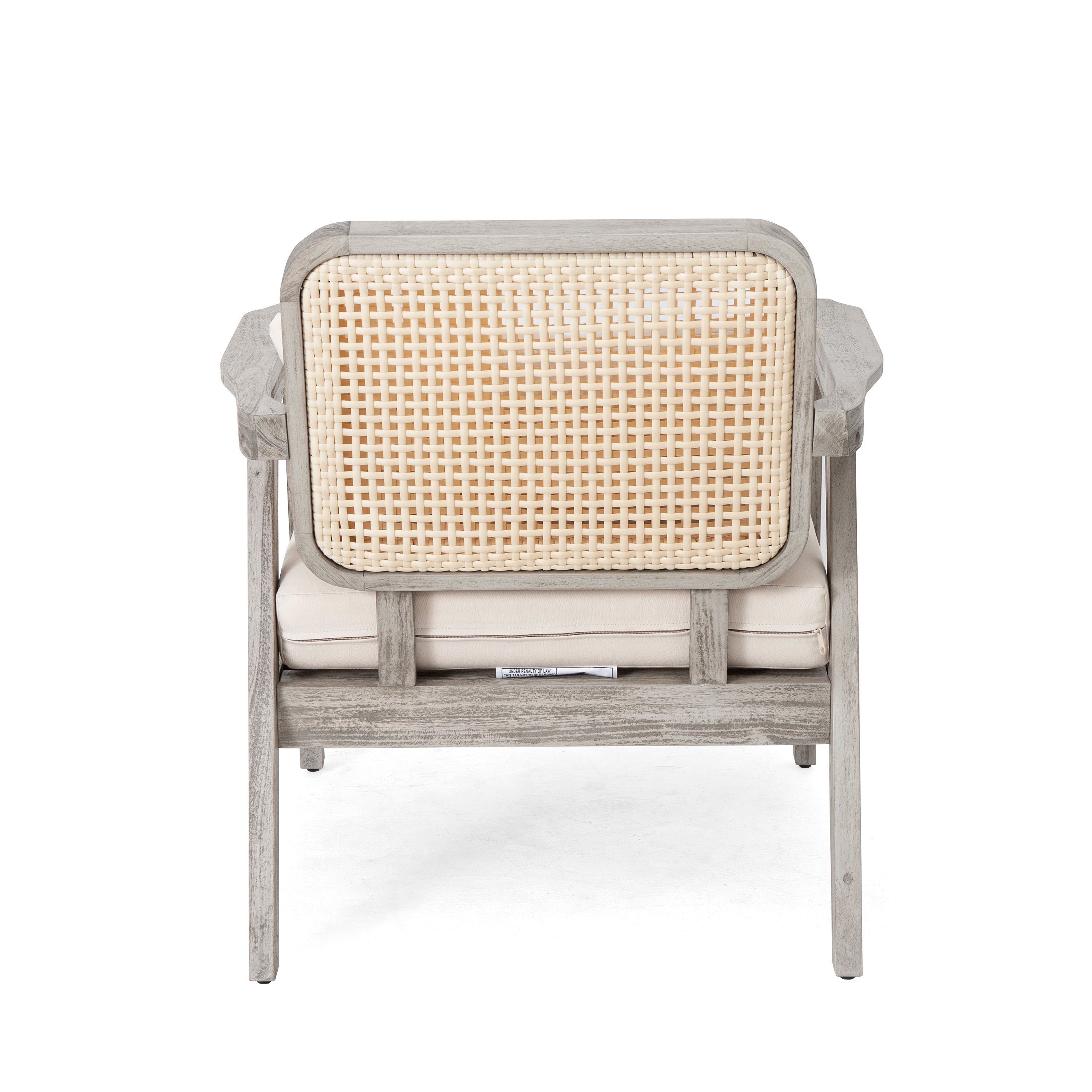 Outdoor Club Chair Cushioned Seating - Light Gray