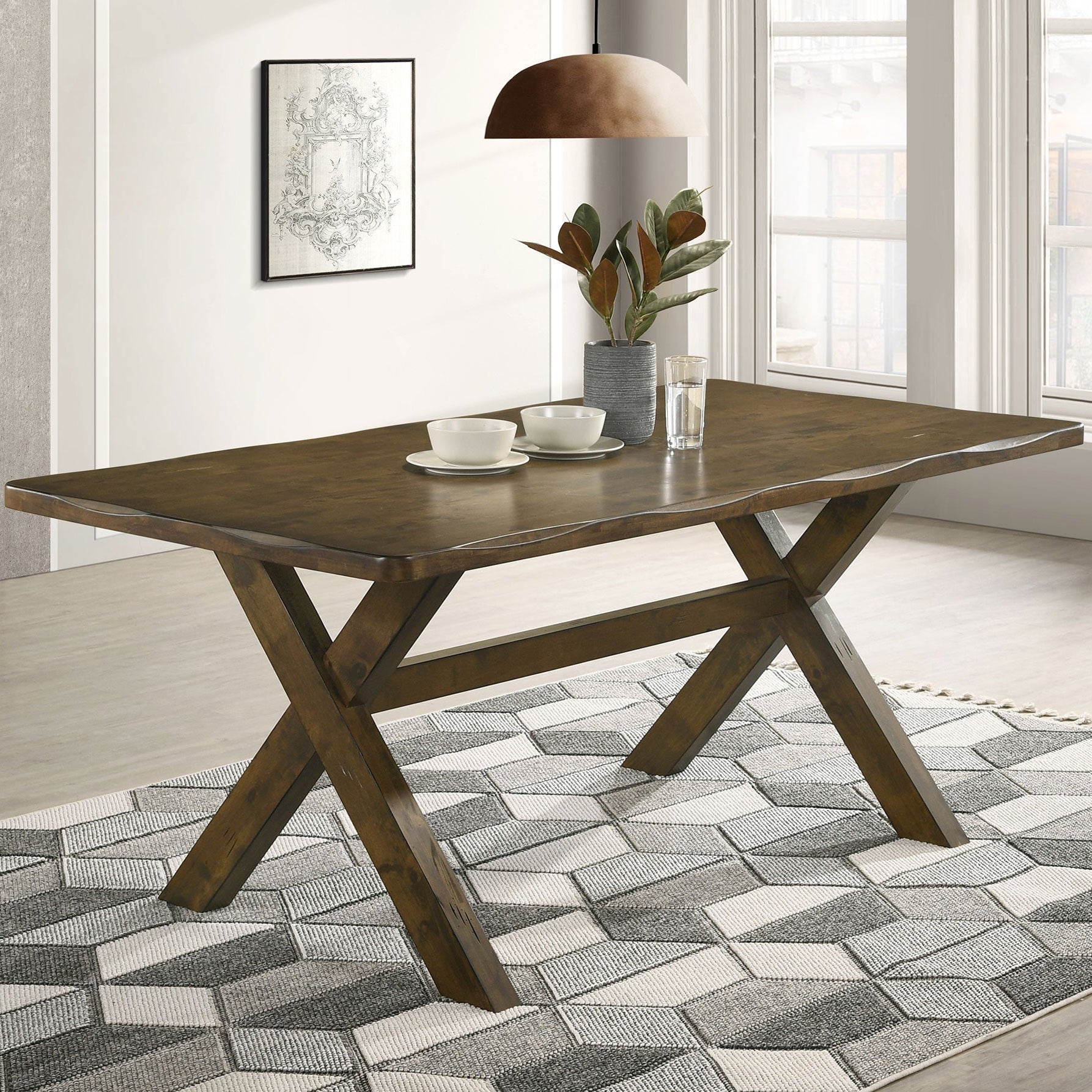 Alston Rectangular 71-inch Dining Table Knotty- Nutmeg