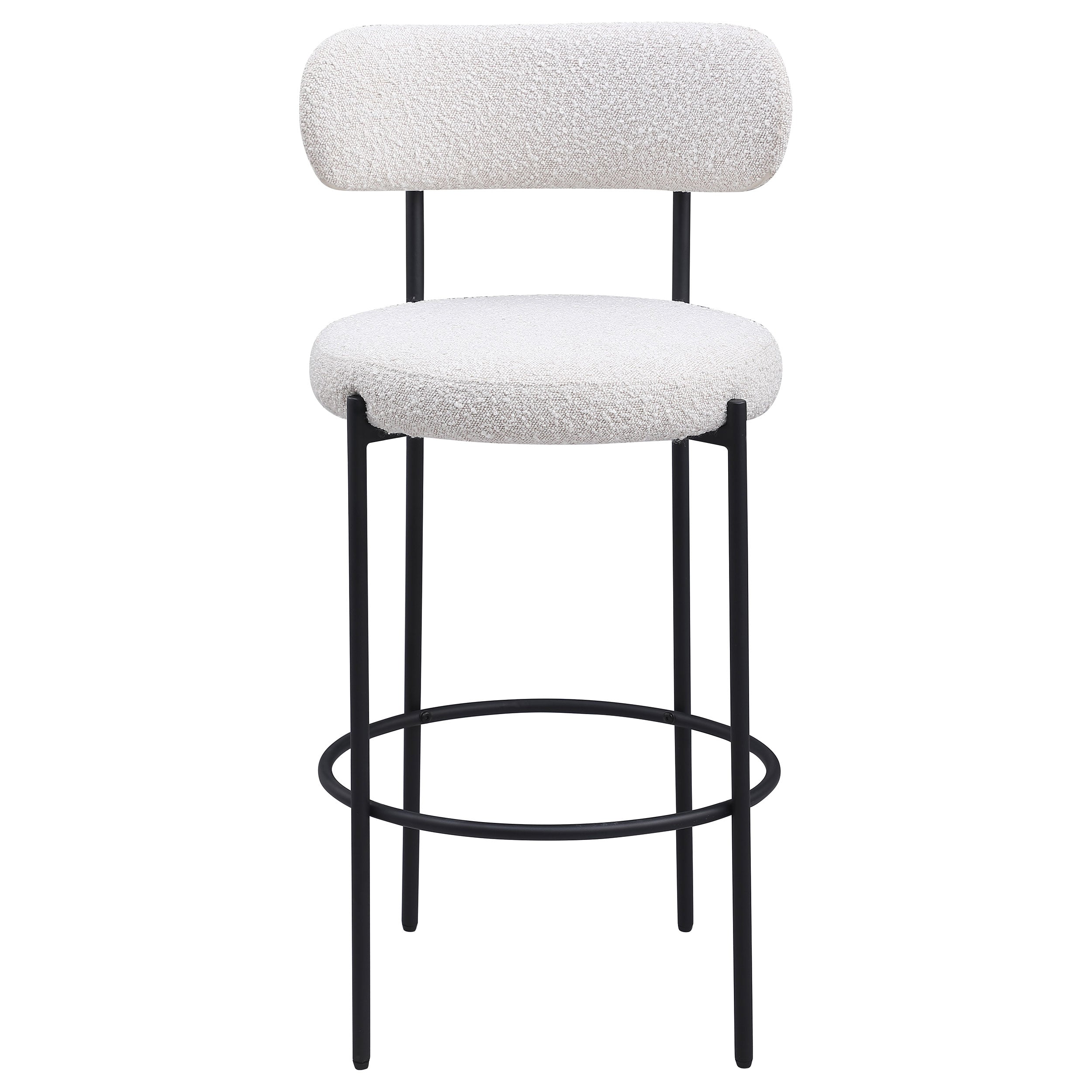 Viola Cream Boucle Upholstered Bar Chair (Set of 2)