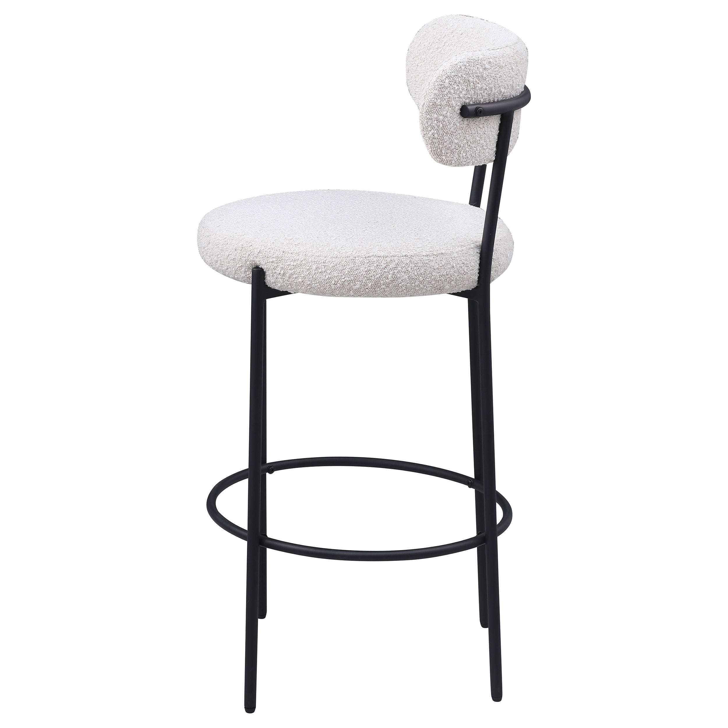 Viola Cream Boucle Upholstered Bar Chair (Set of 2)