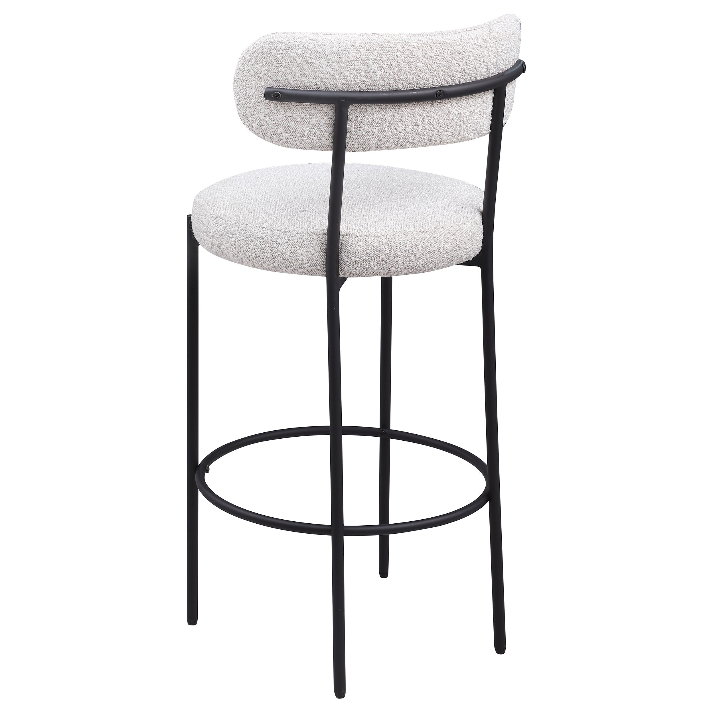 Viola Cream Boucle Upholstered Bar Chair (Set of 2)