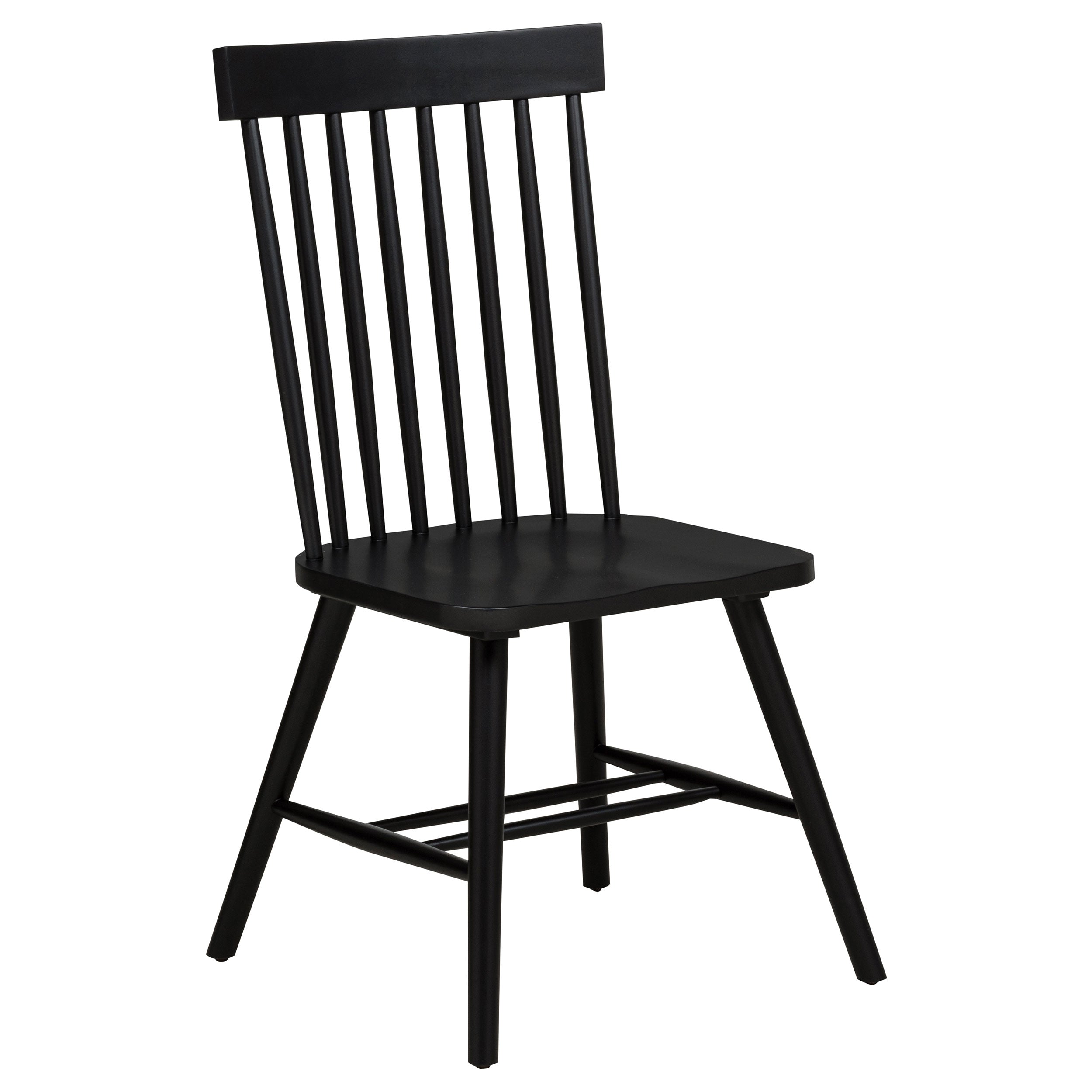 Andrews Windsor Spindle Back Black Dining Side Chair - Set of 2