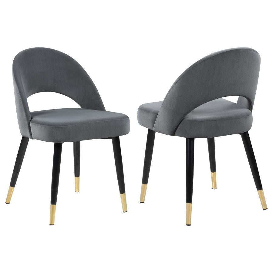 Lindsey Grey Upholstered Dining Side Chair (Set of 2)