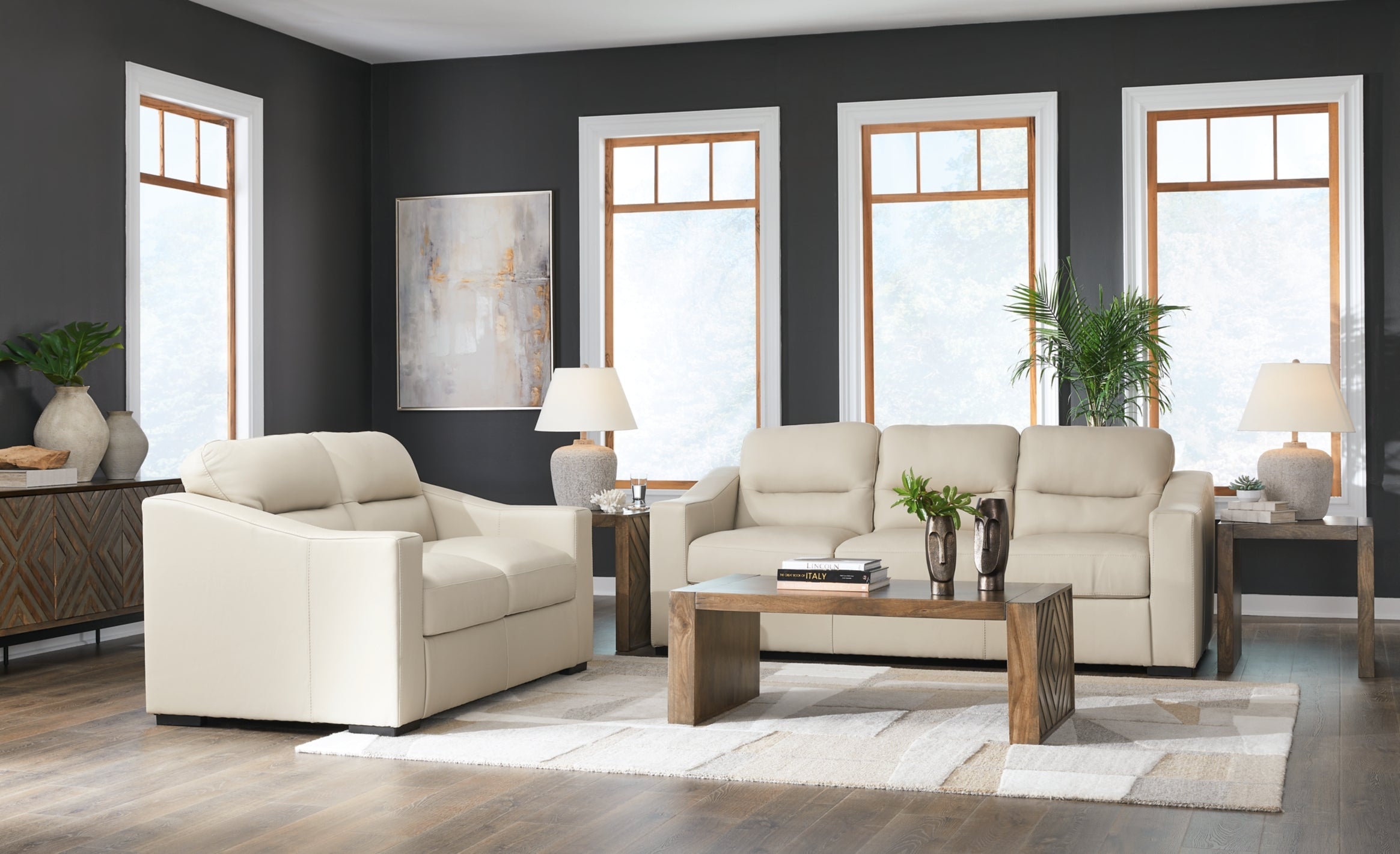 Treasure Trove Sofa and Loveseat - Natural