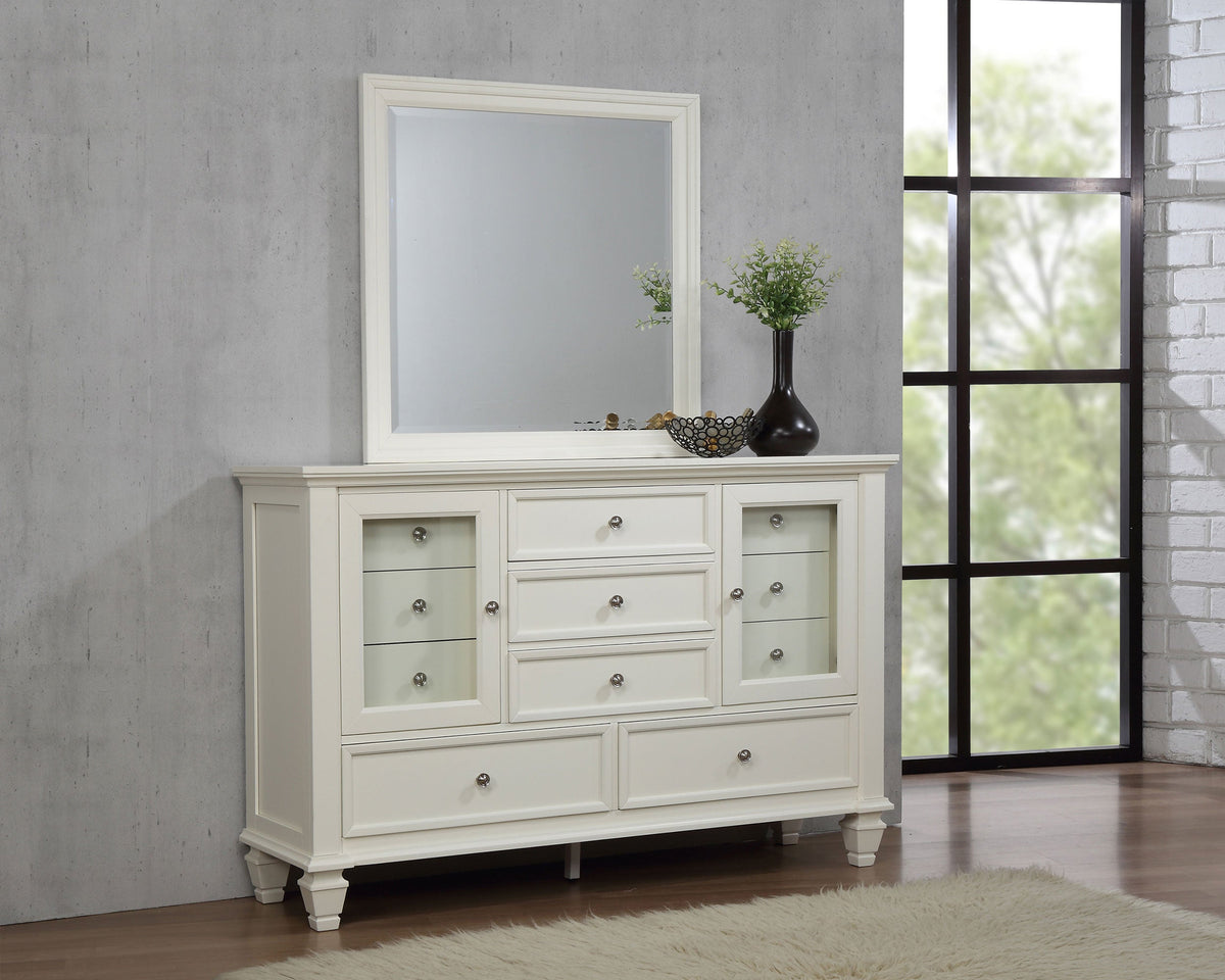 Sandy Beach Dresser with Mirrors