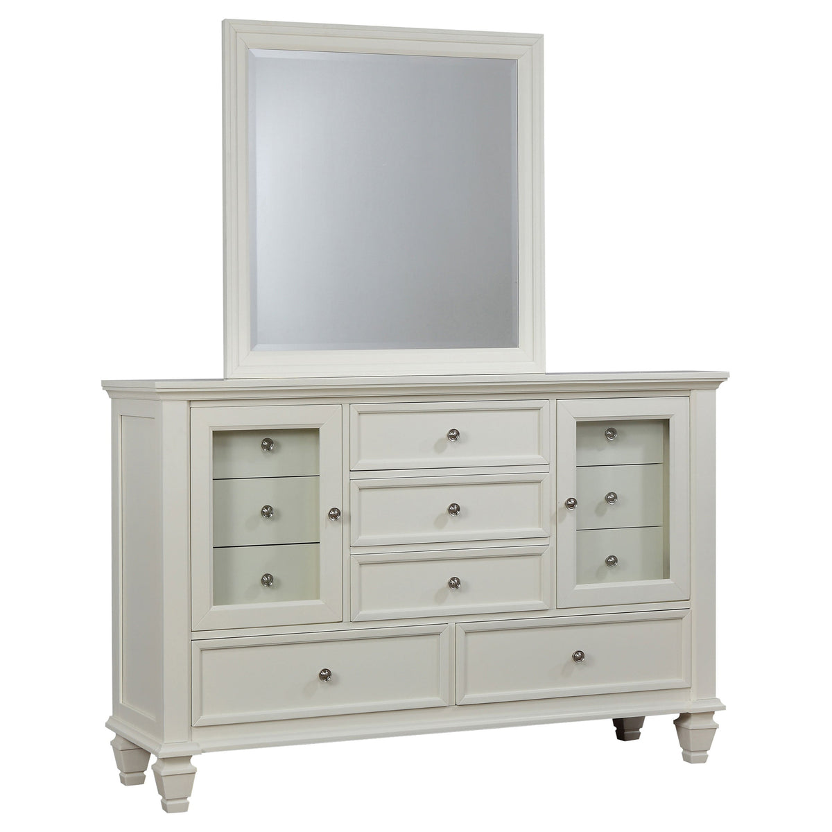 Sandy Beach Dresser with Mirrors