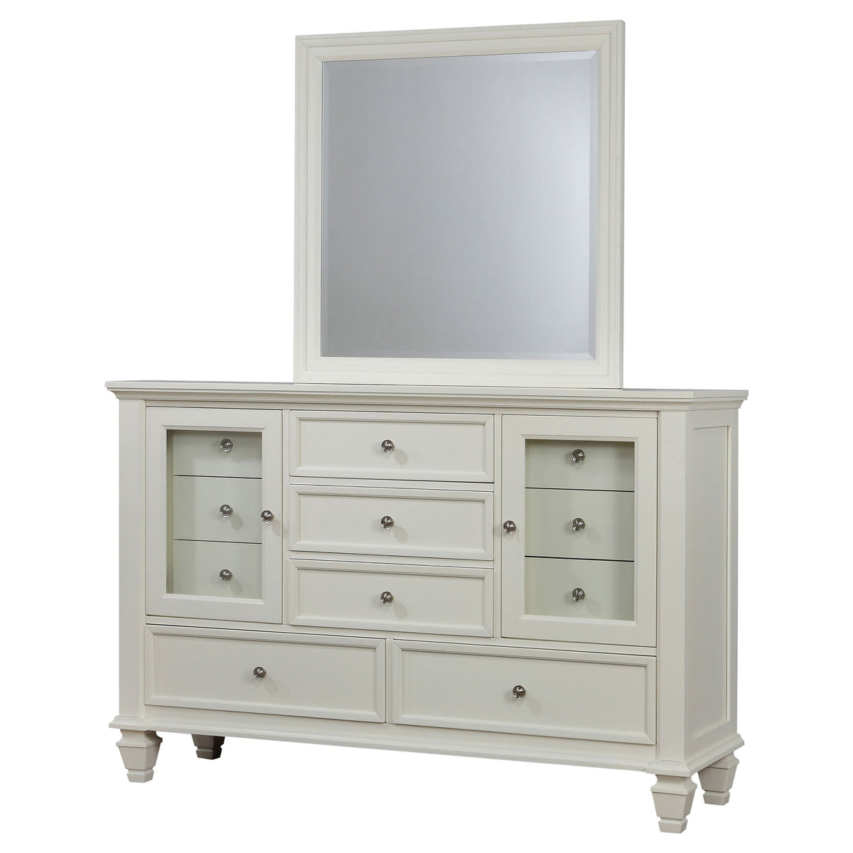 Sandy Beach Dresser with Mirrors