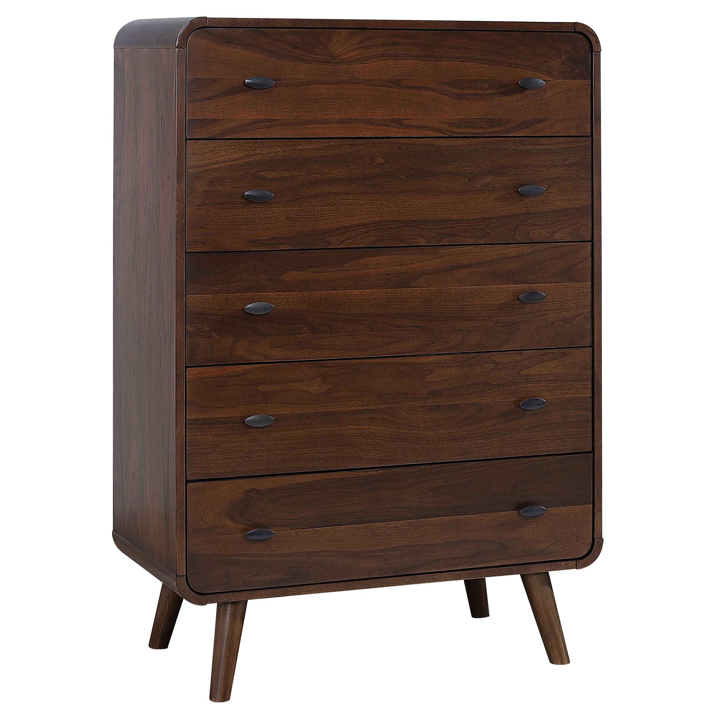 Robyn 5-drawer Dark Walnut Bedroom Chest of Drawers