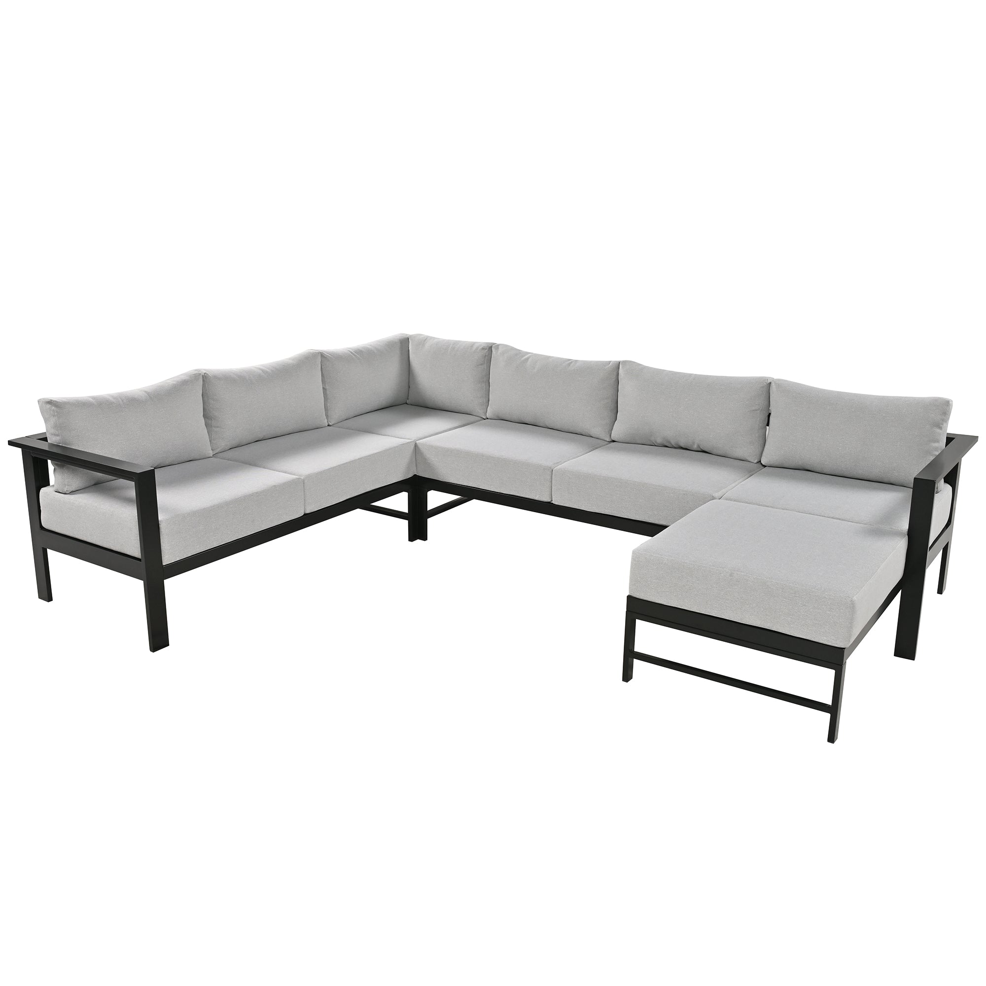 U-Style Outdoor U-Shaped Sectional Cushioned Seating