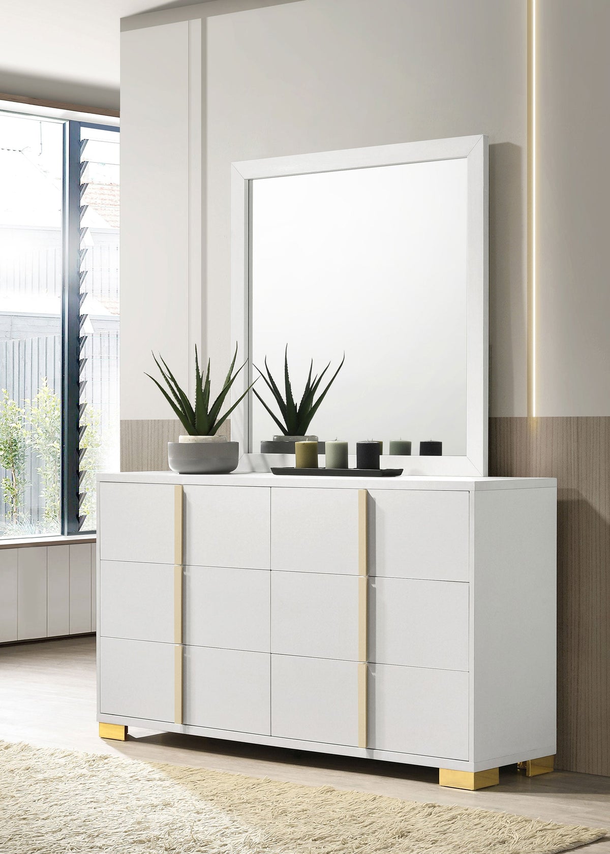 Marceline Dresser with Mirrors