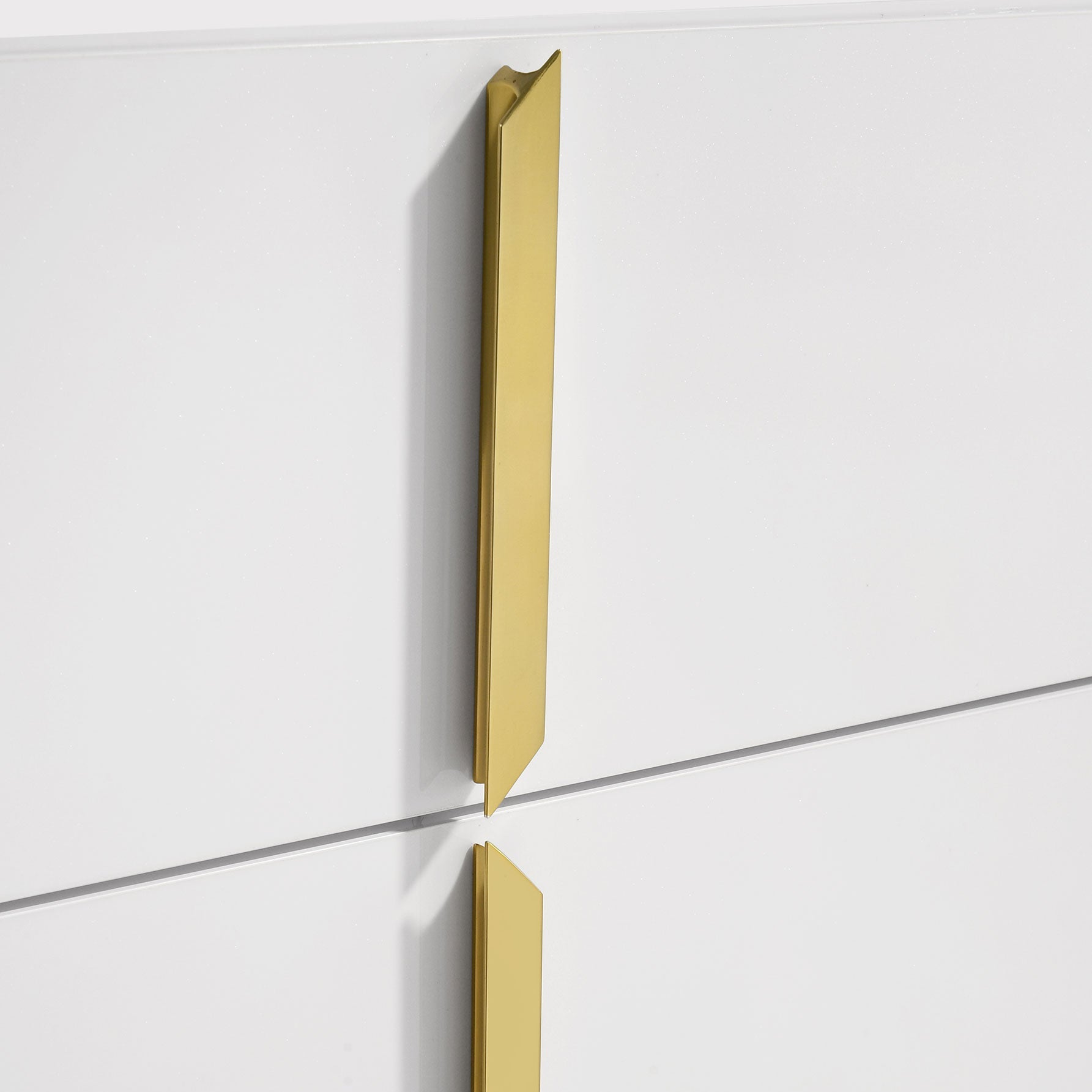 Ines 6-drawer Bedroom Dresser Cabinet White High Gloss