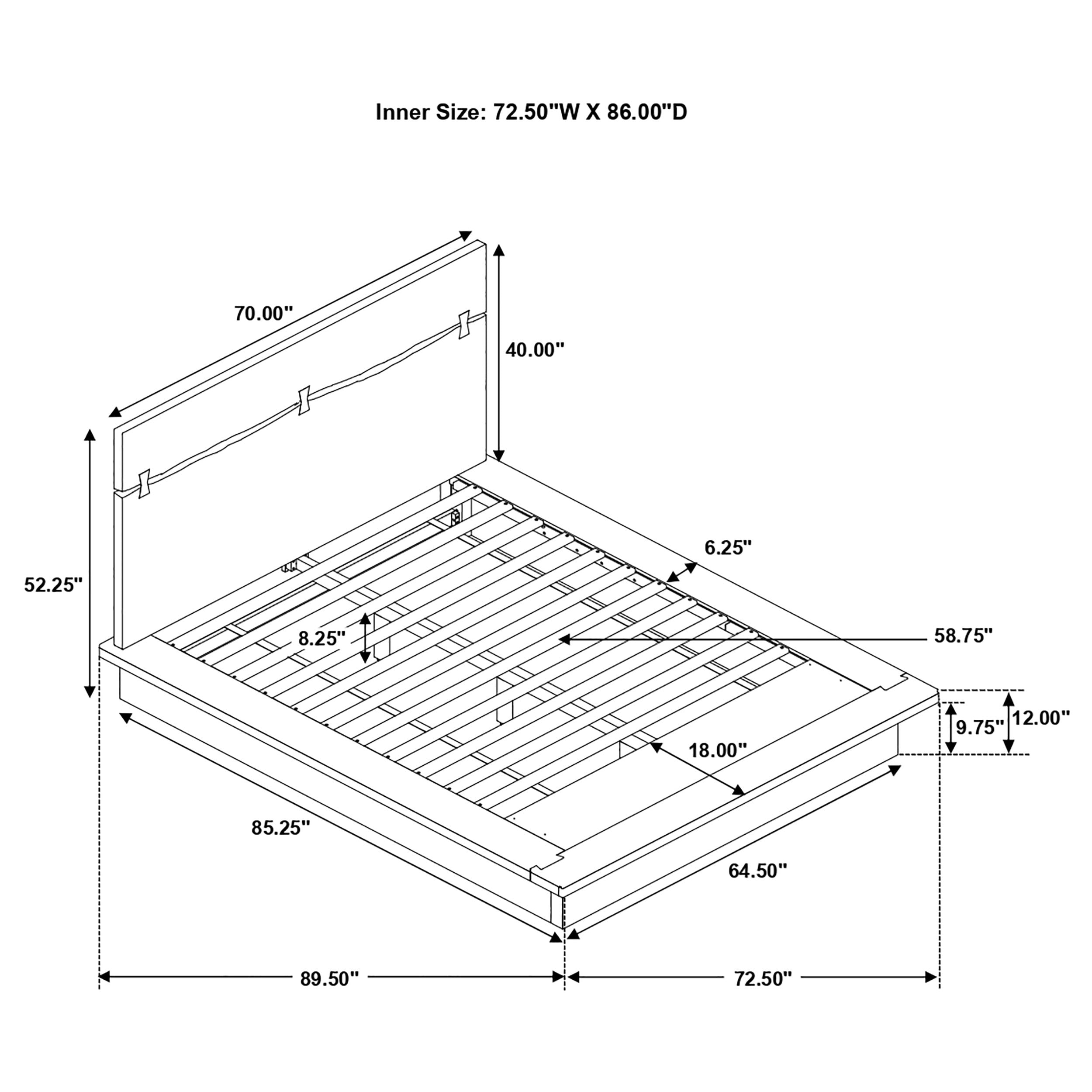 Winslow Wood Queen Bed Smokey Walnut and Coffee Bean