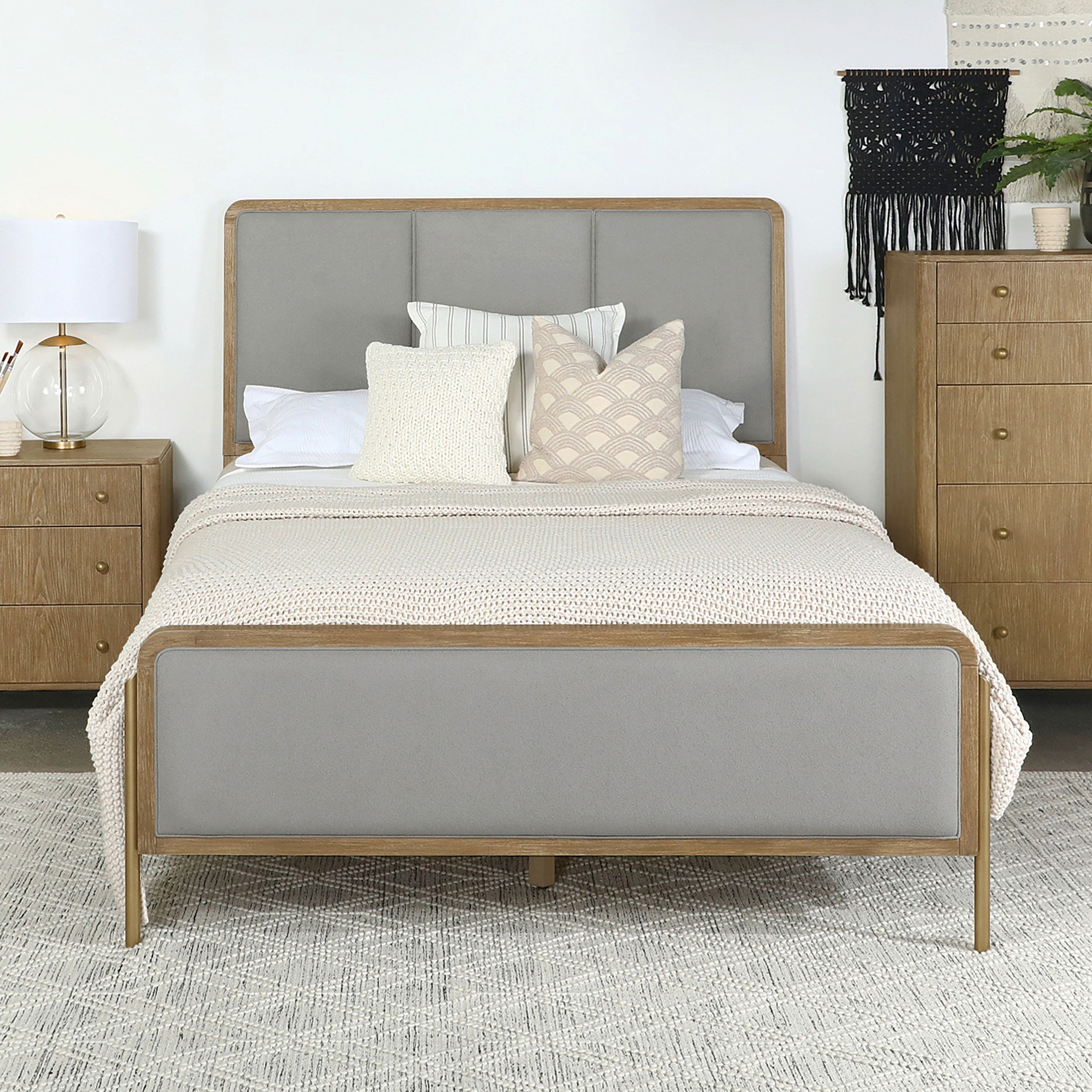 Arini Upholstered Eastern King Panel Bed
