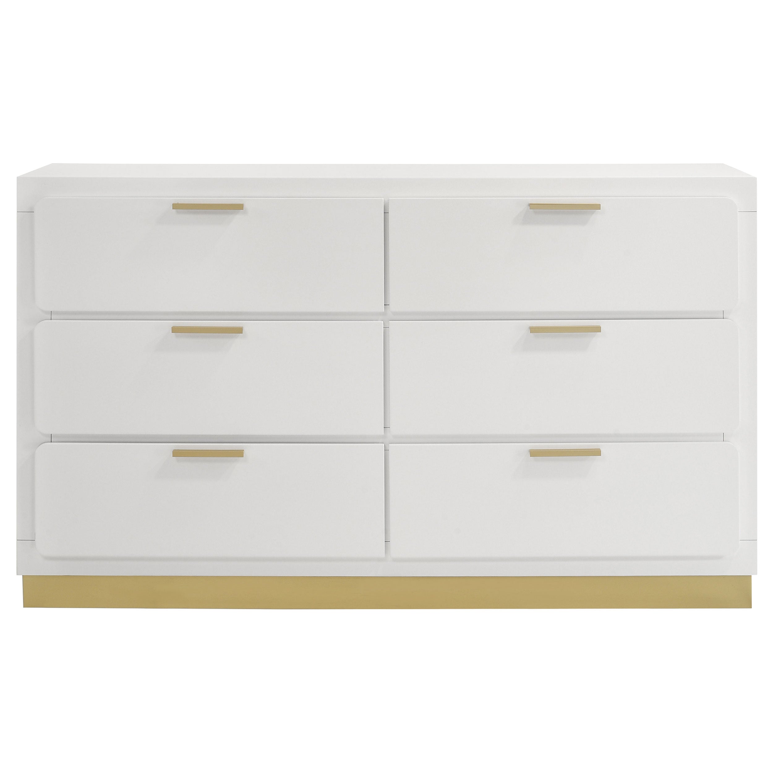 Caraway 6-drawer White Dresser