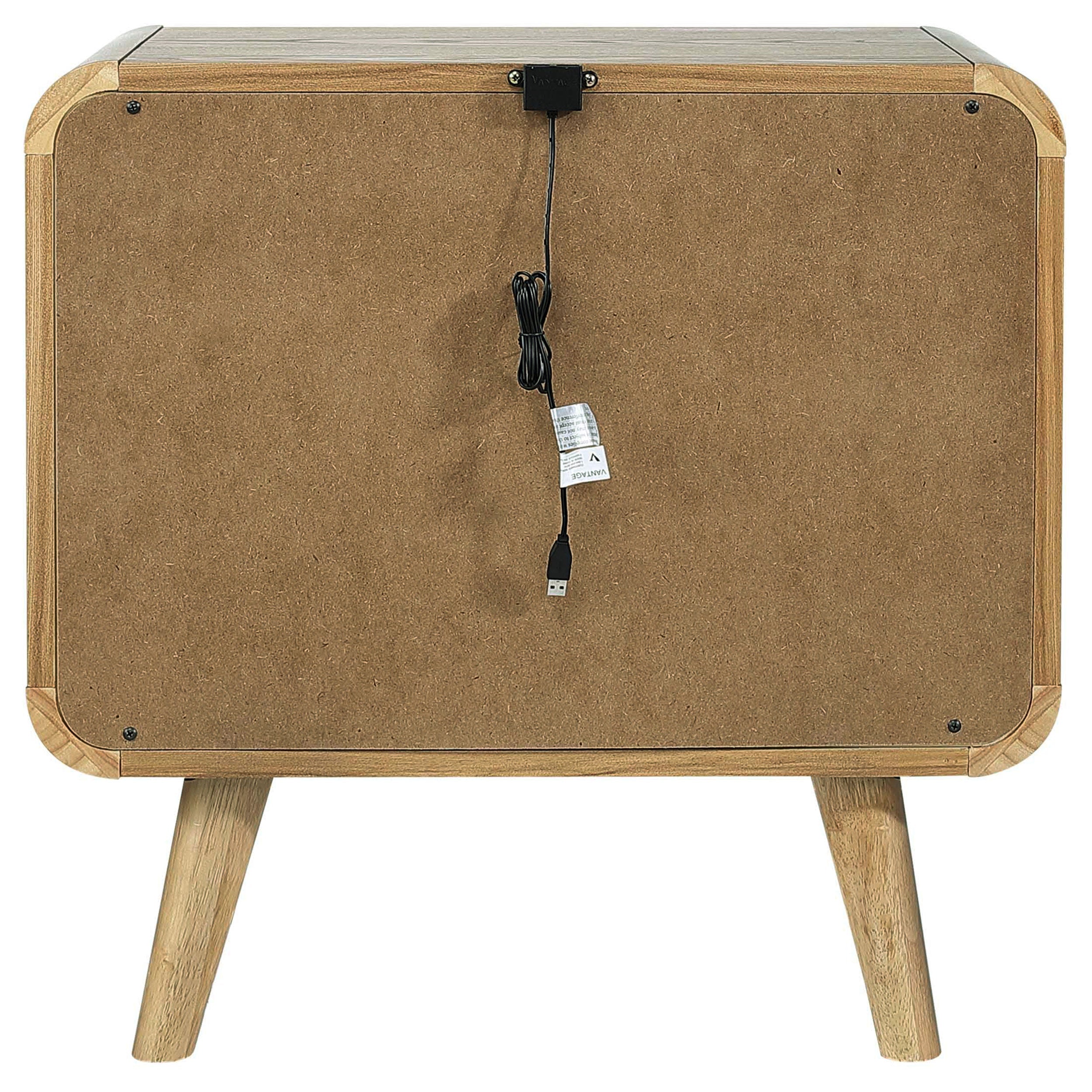 Robyn 2-drawer Light Ash Nightstand Bedside Table