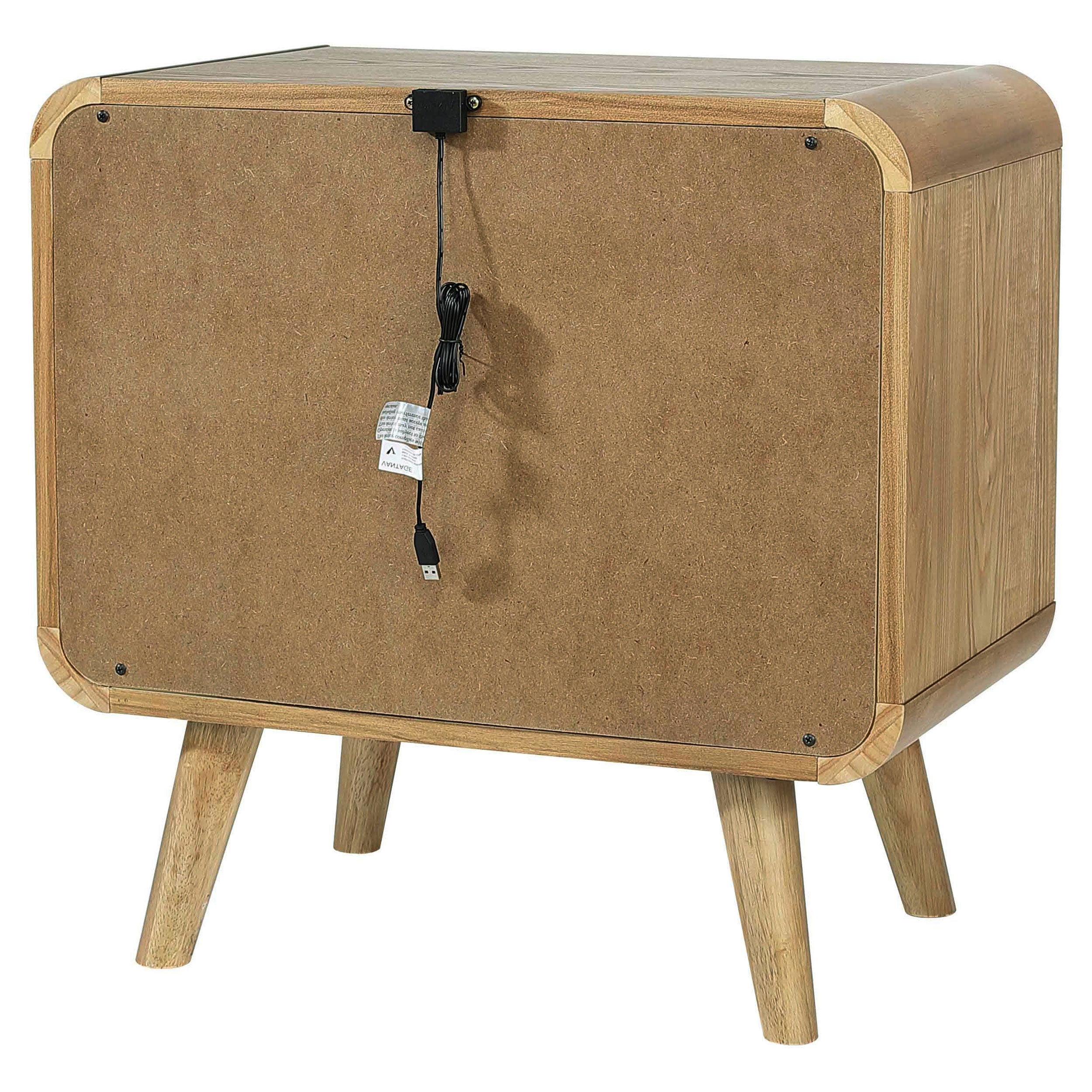 Robyn 2-drawer Light Ash Nightstand Bedside Table