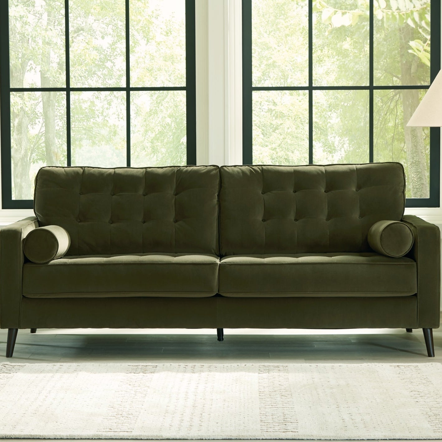 Reveon Lakes Green Velvet Sofa