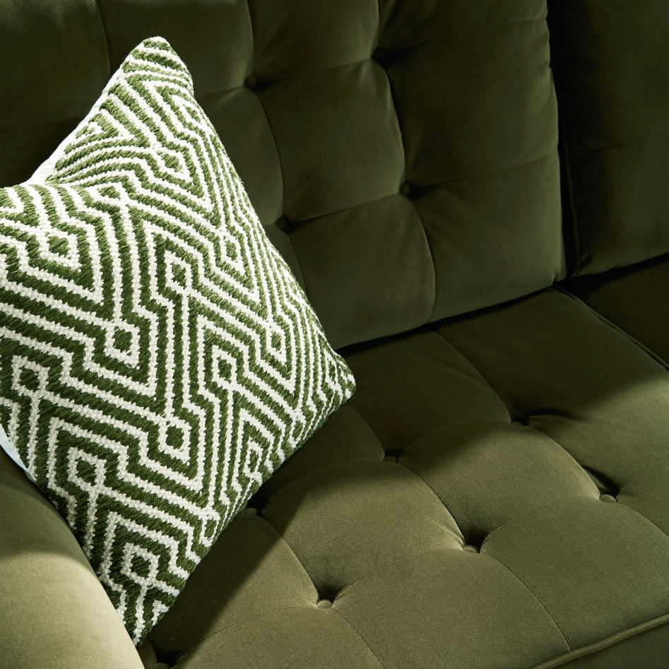 Reveon Lakes Green Velvet Sofa