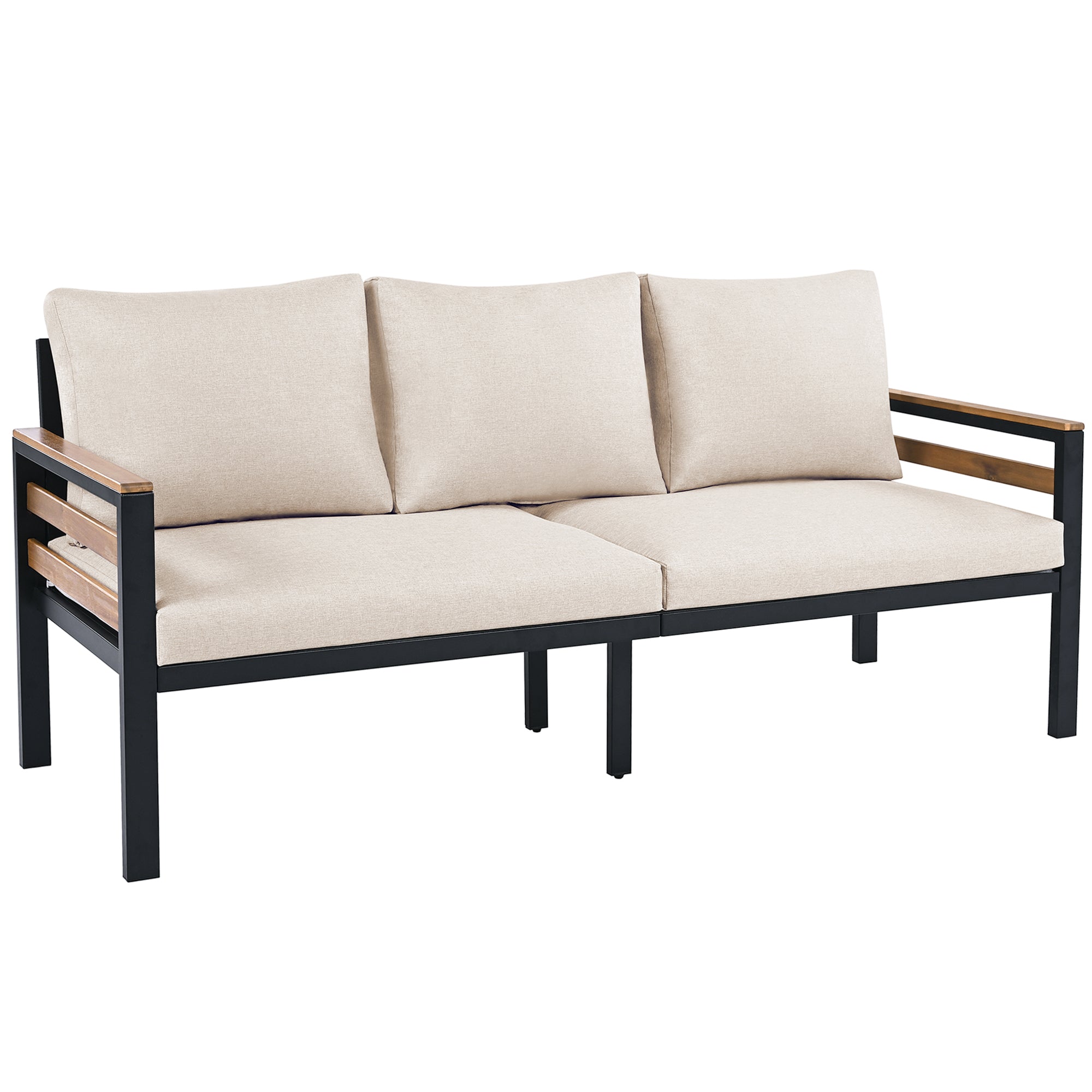 Go Outdoor Coffee Table Cushioned Seating - Beige