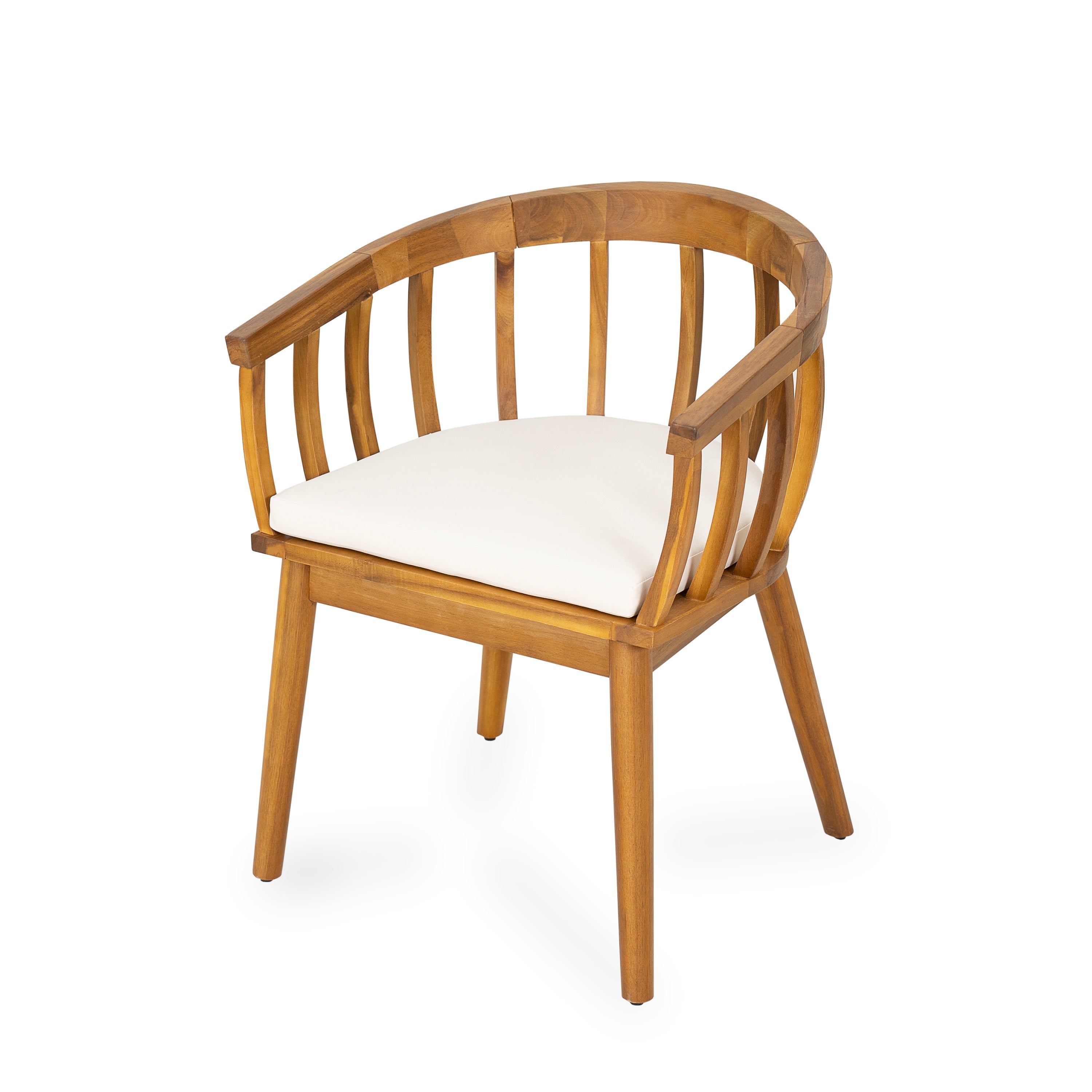 Klismos Outdoor Dining Chair Set Outdoor Seating - Beige