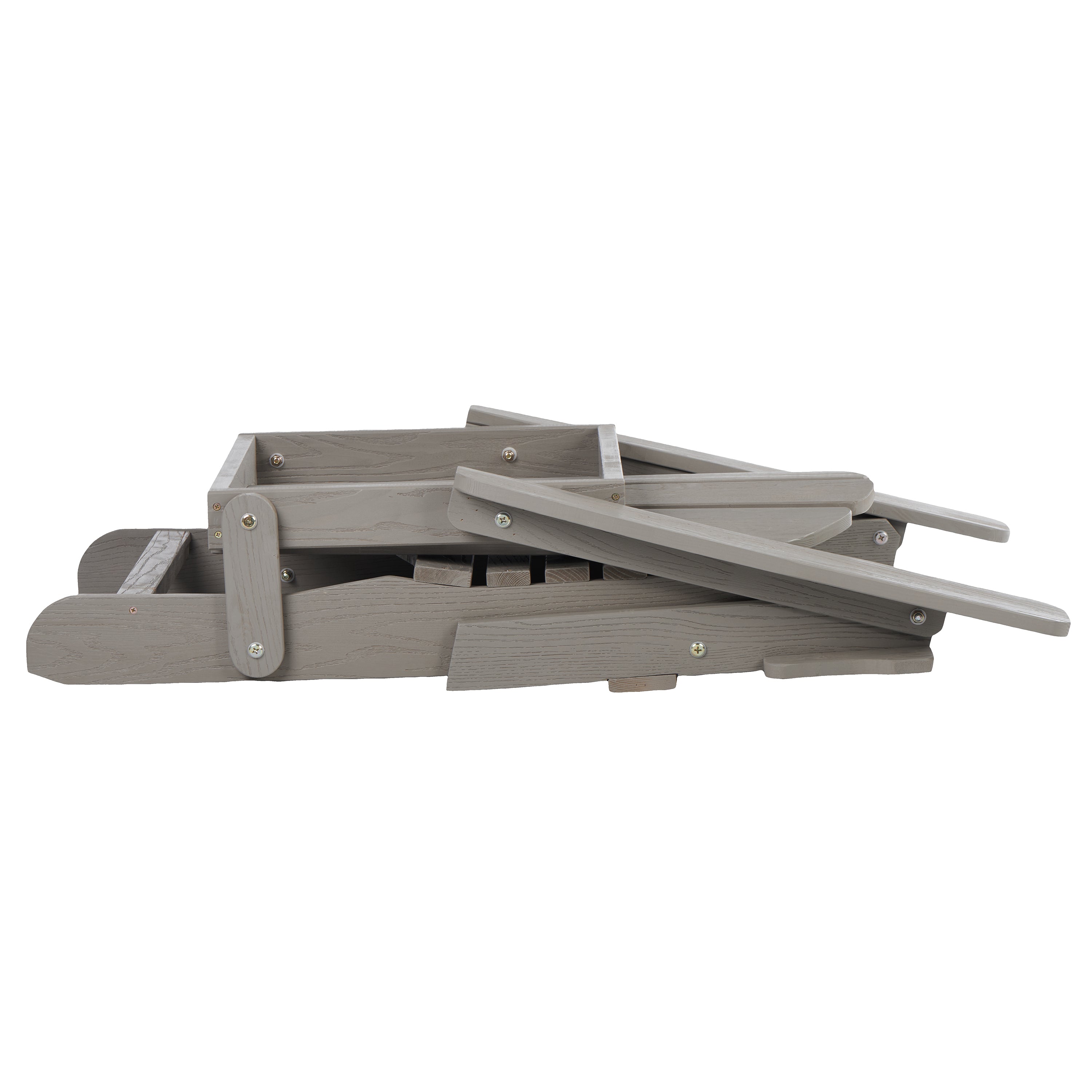 Oversize Outdoor Adirondack Chair Folding Design - Gray