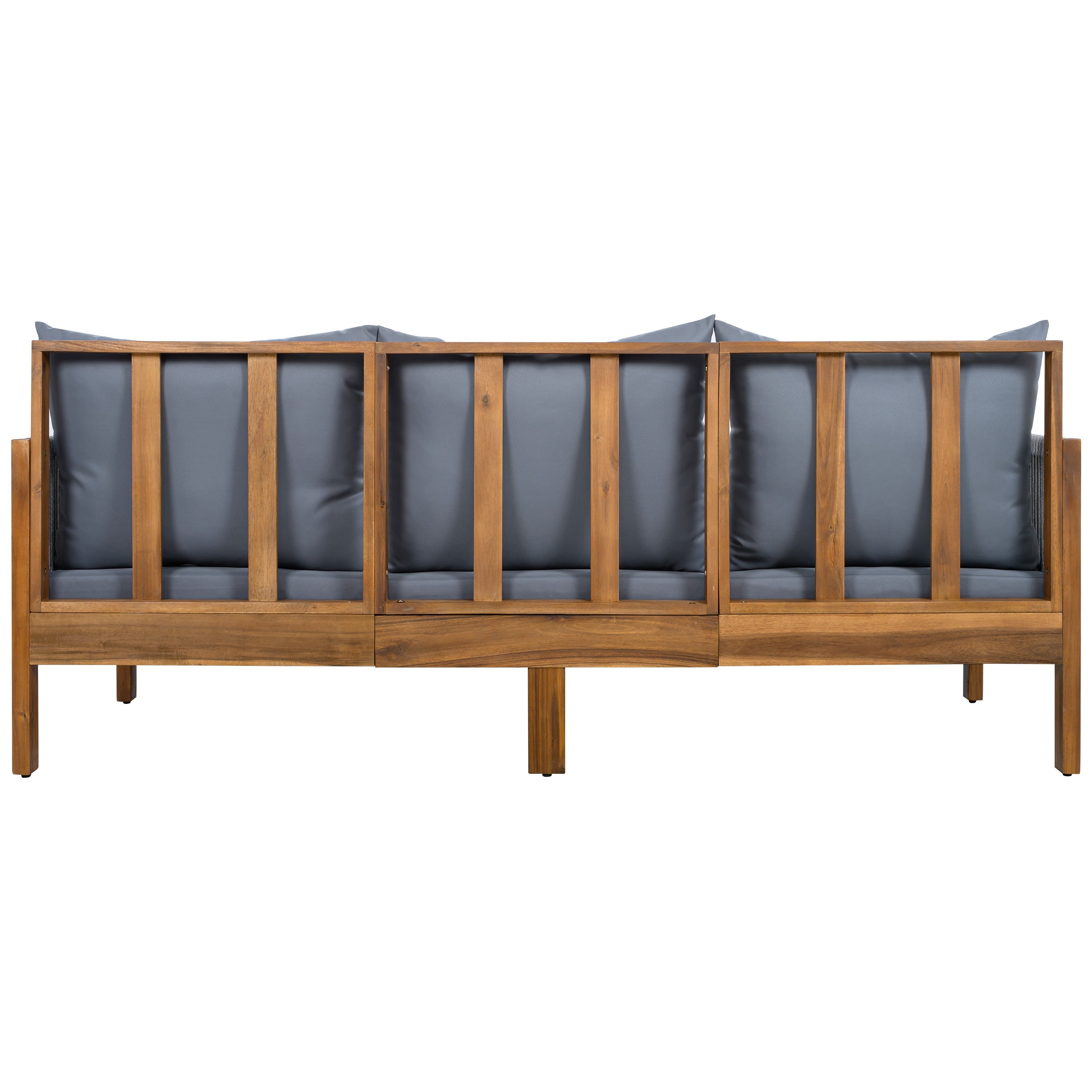 Daybed Outdoor Canopy Daybed Cushioned Seating - Gray