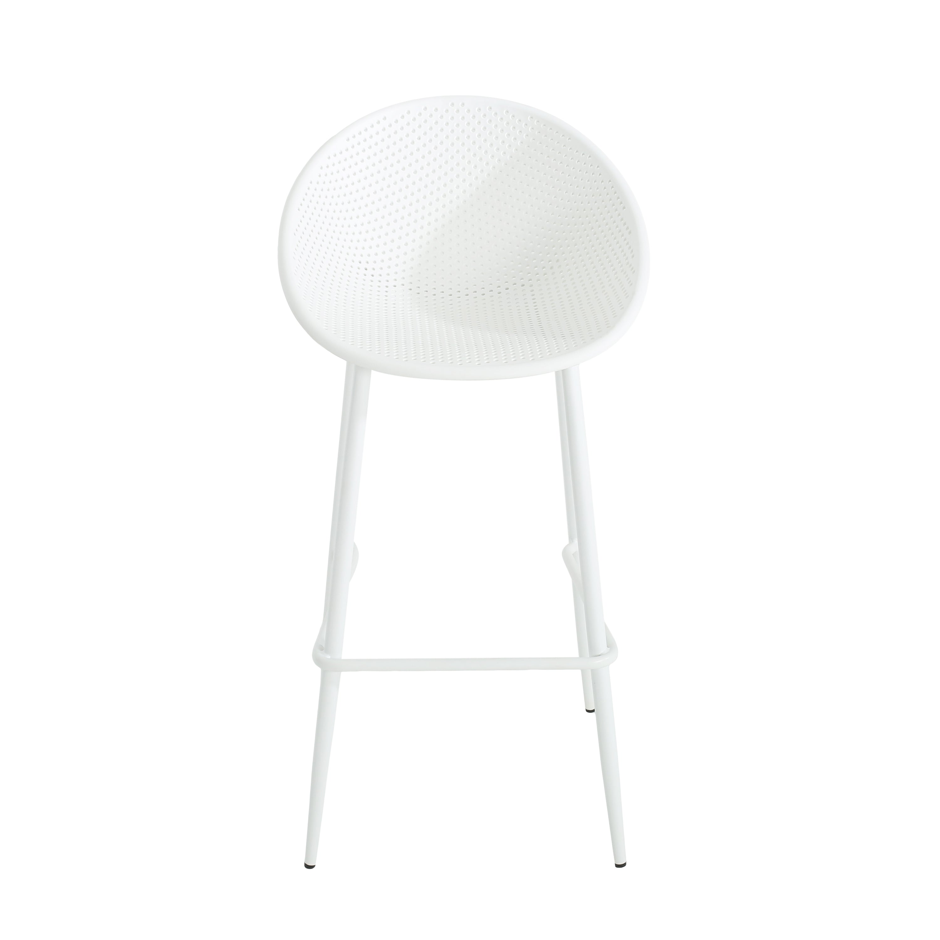 Gable Outdoor Bar Stool Set Outdoor Seating - White