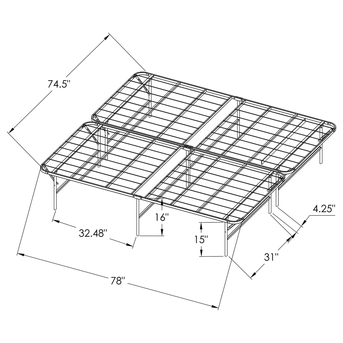 Mabel Foldable Metal Foundations