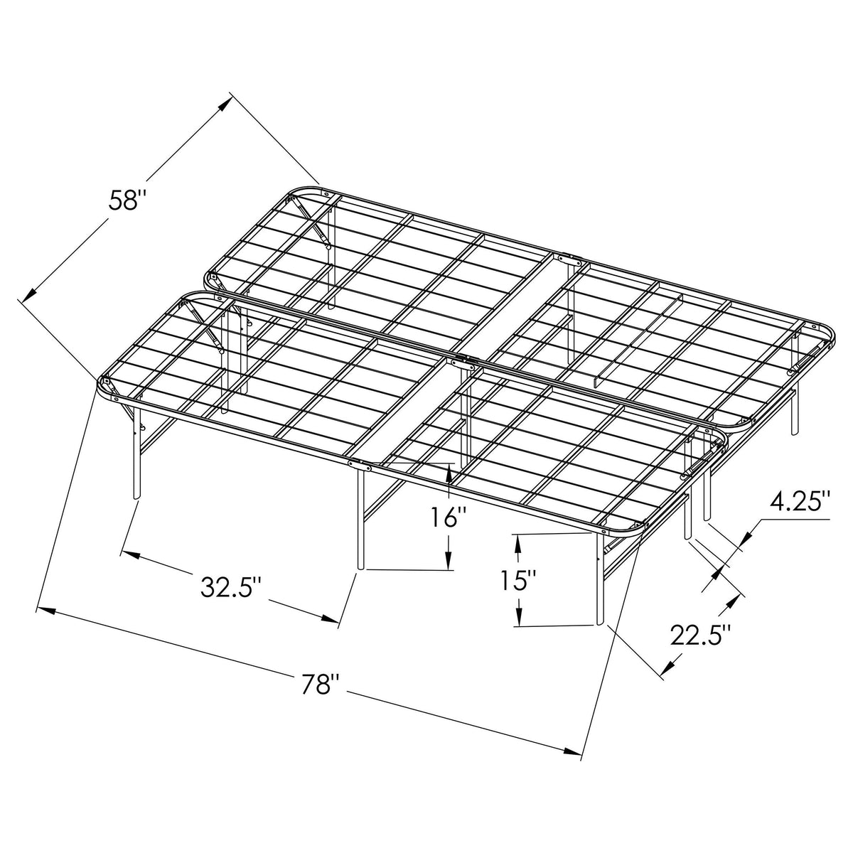 Mabel Foldable Metal Foundations