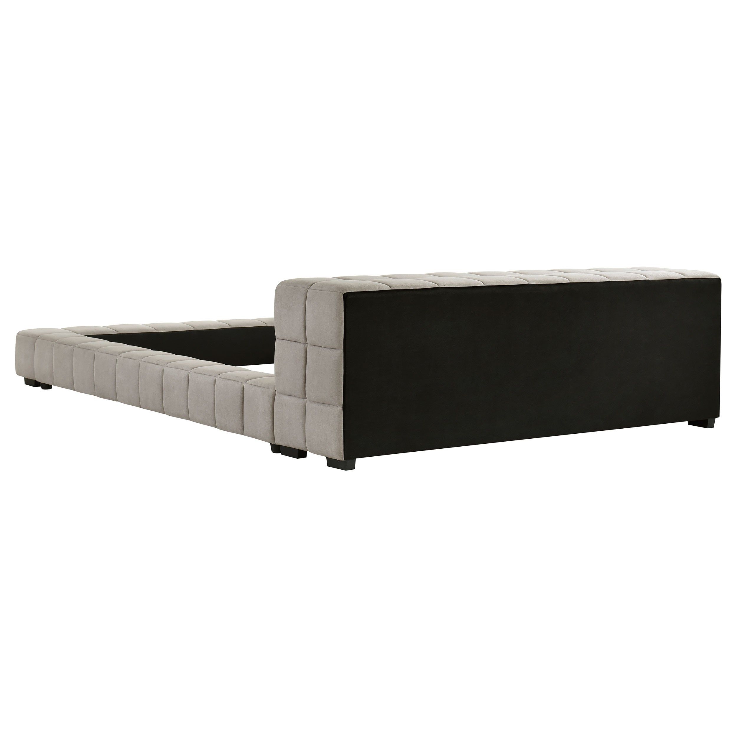 Trinity Upholstered Full Size Platform Bed Light Taupe