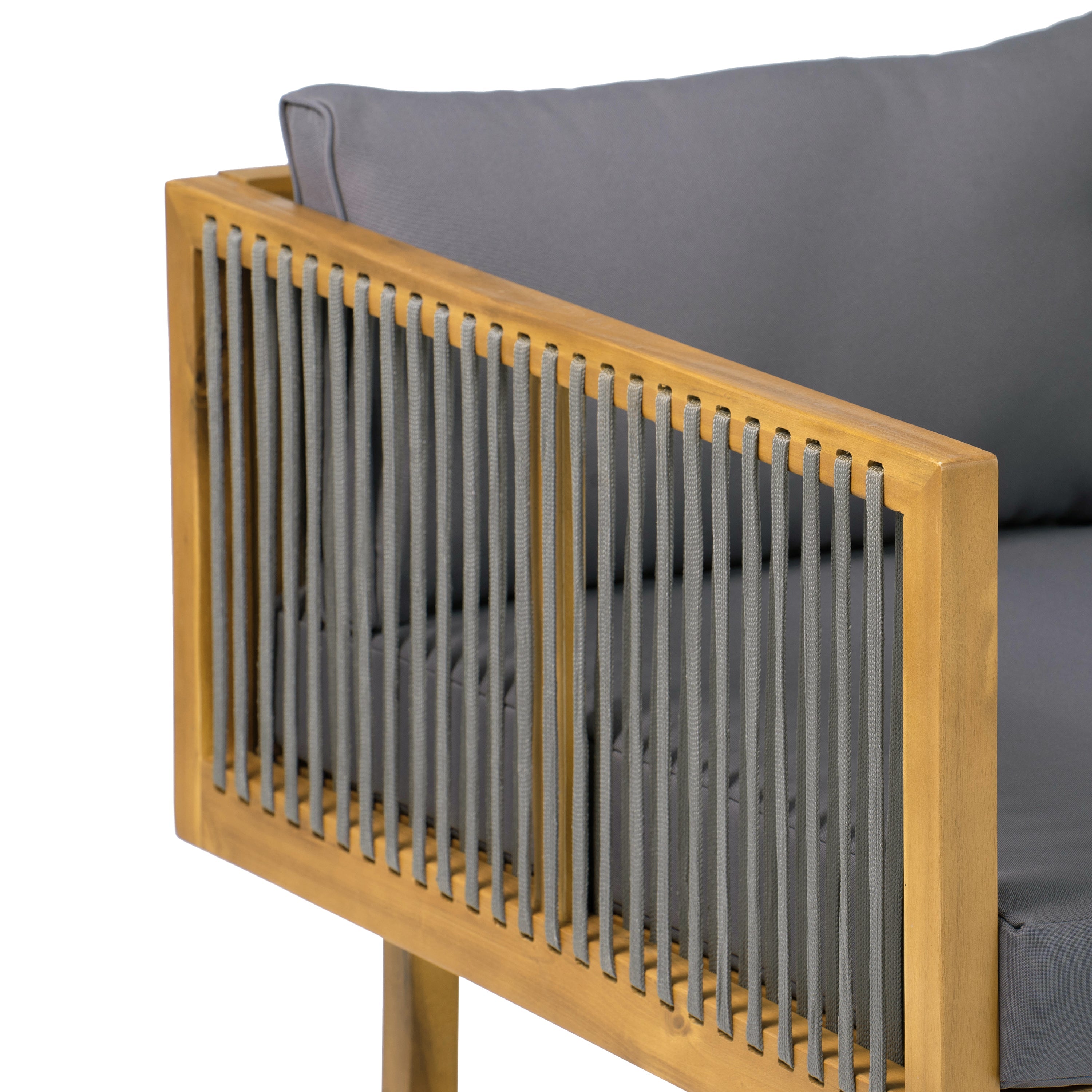 Outdoor Coffee Table Water-Resistant Cushions - Teak