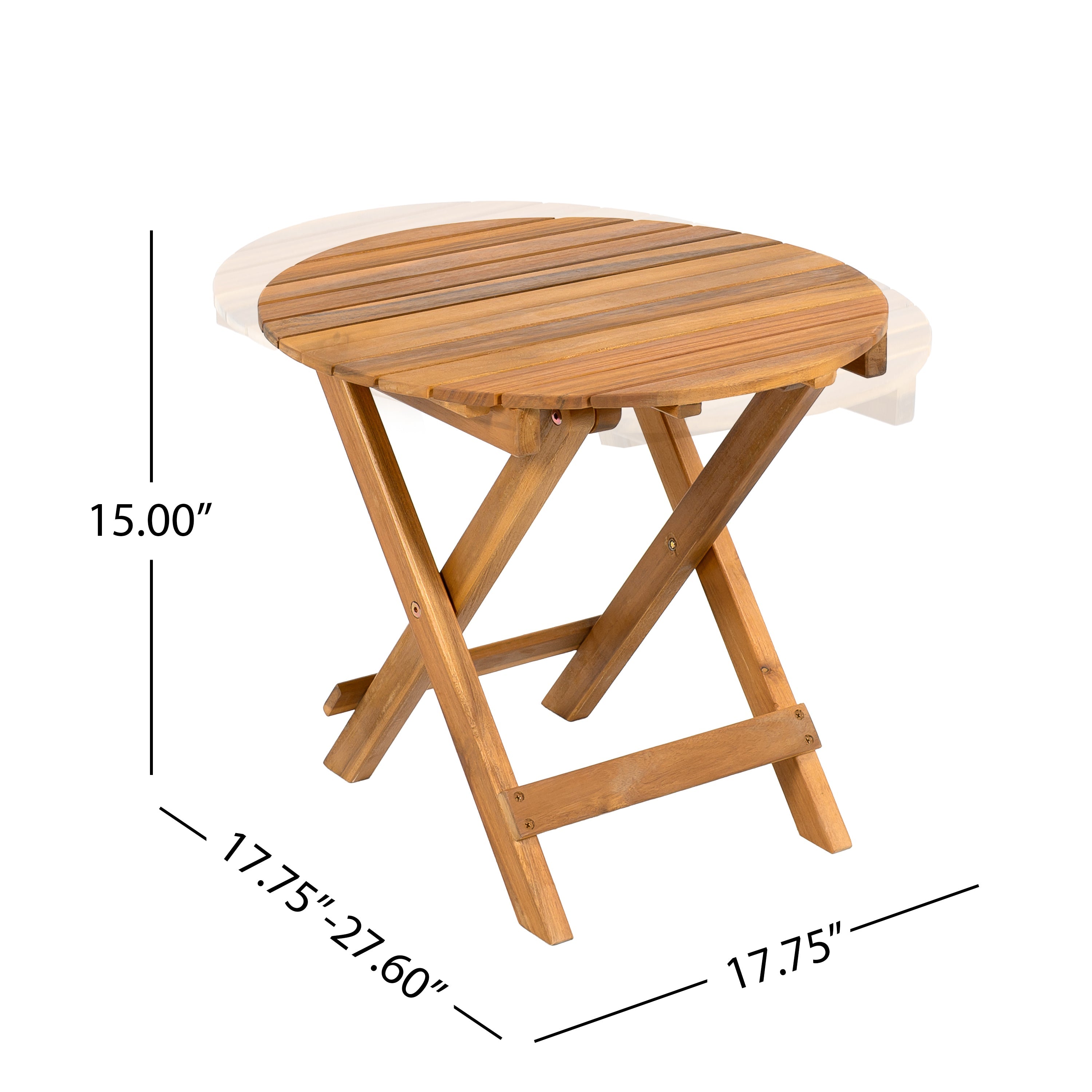Installation Outdoor Side Table Adjustable Back