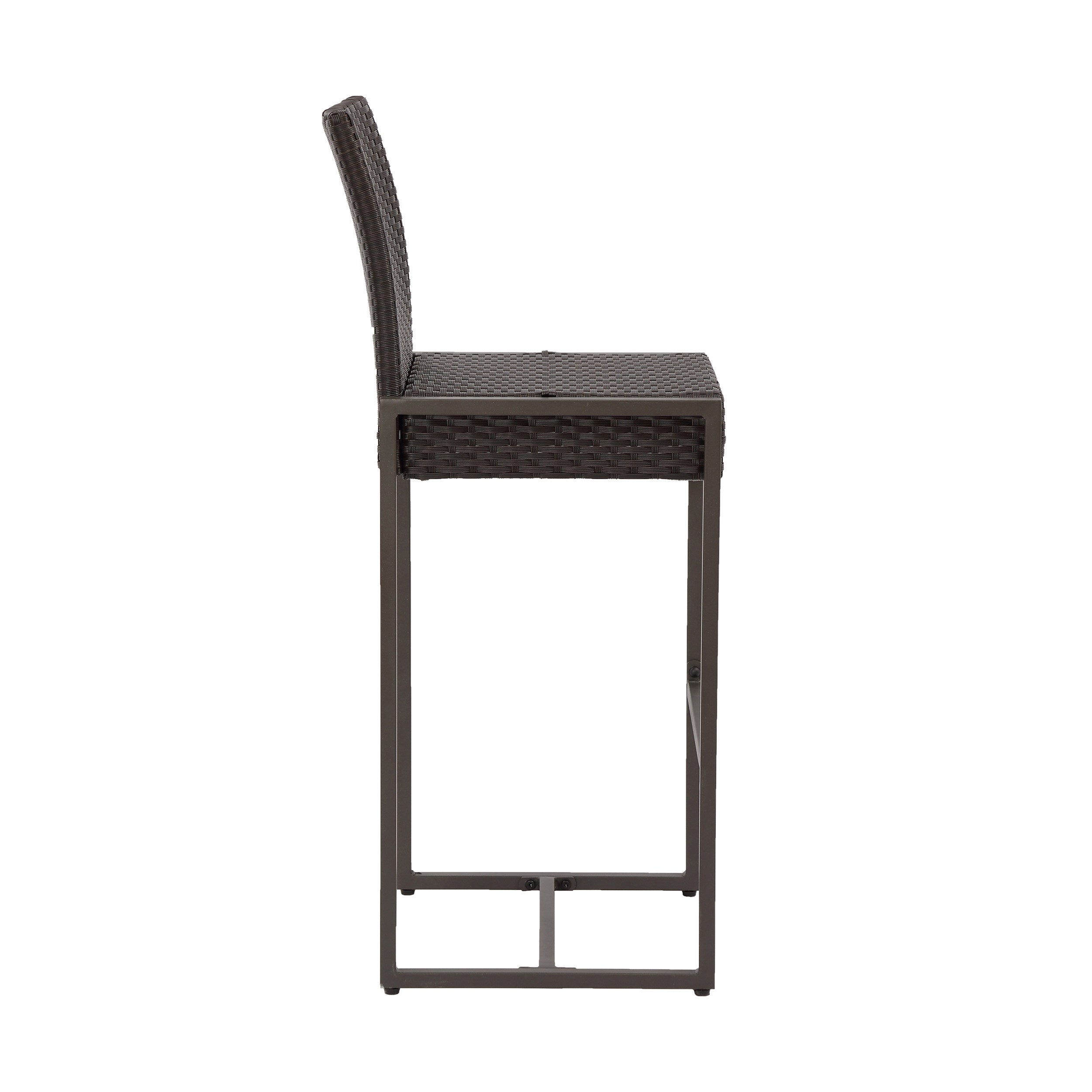 Barstool Outdoor Bar Stool Outdoor Seating - Dark Brown