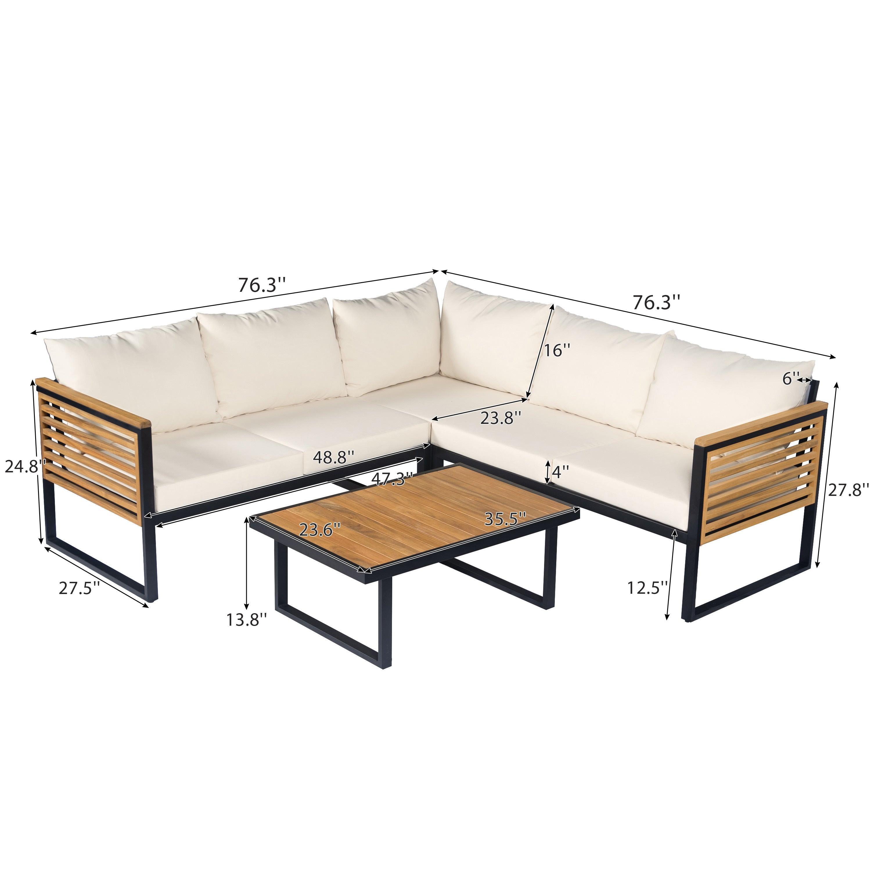 Outdoor Sofa Acacia Wood