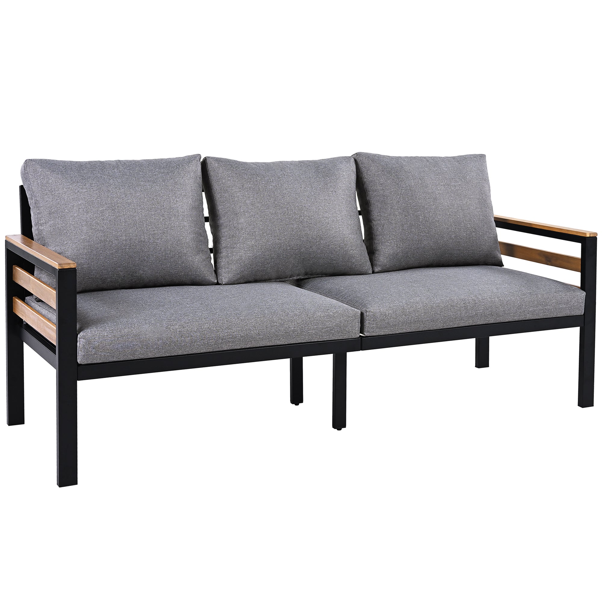 Go Outdoor Coffee Table Cushioned Seating - Gray