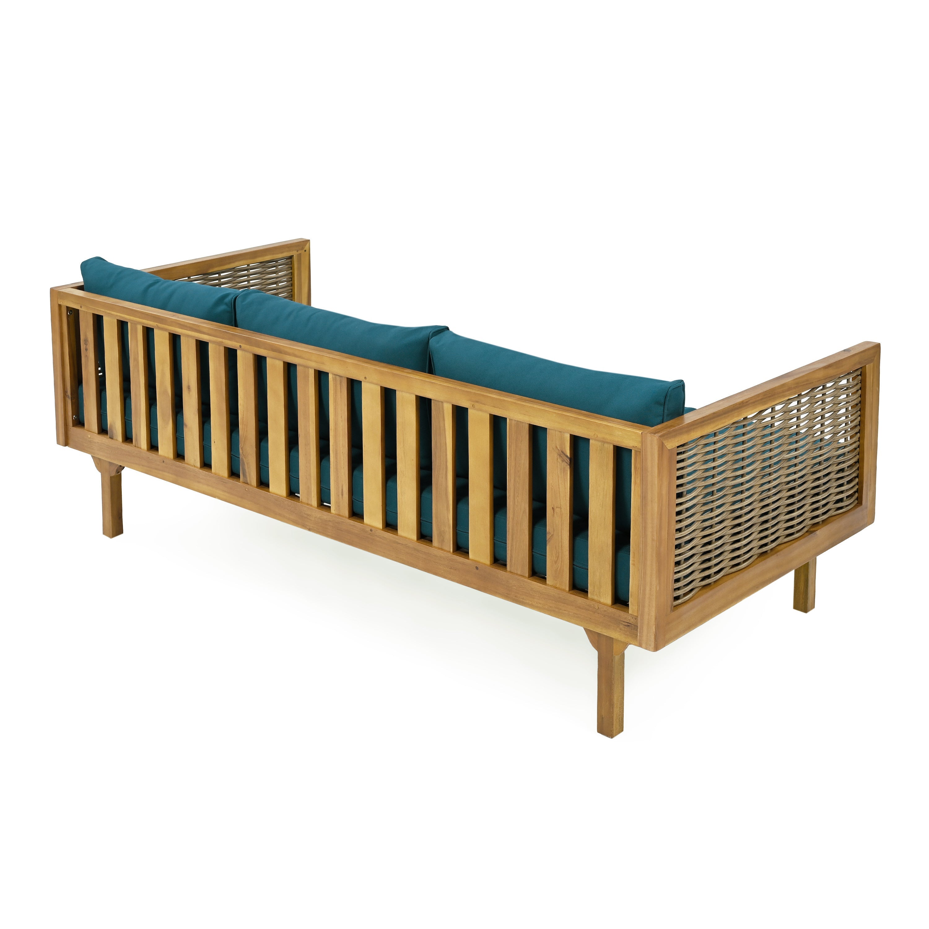 Outdoor Sectional Set Rattan Frame Deck