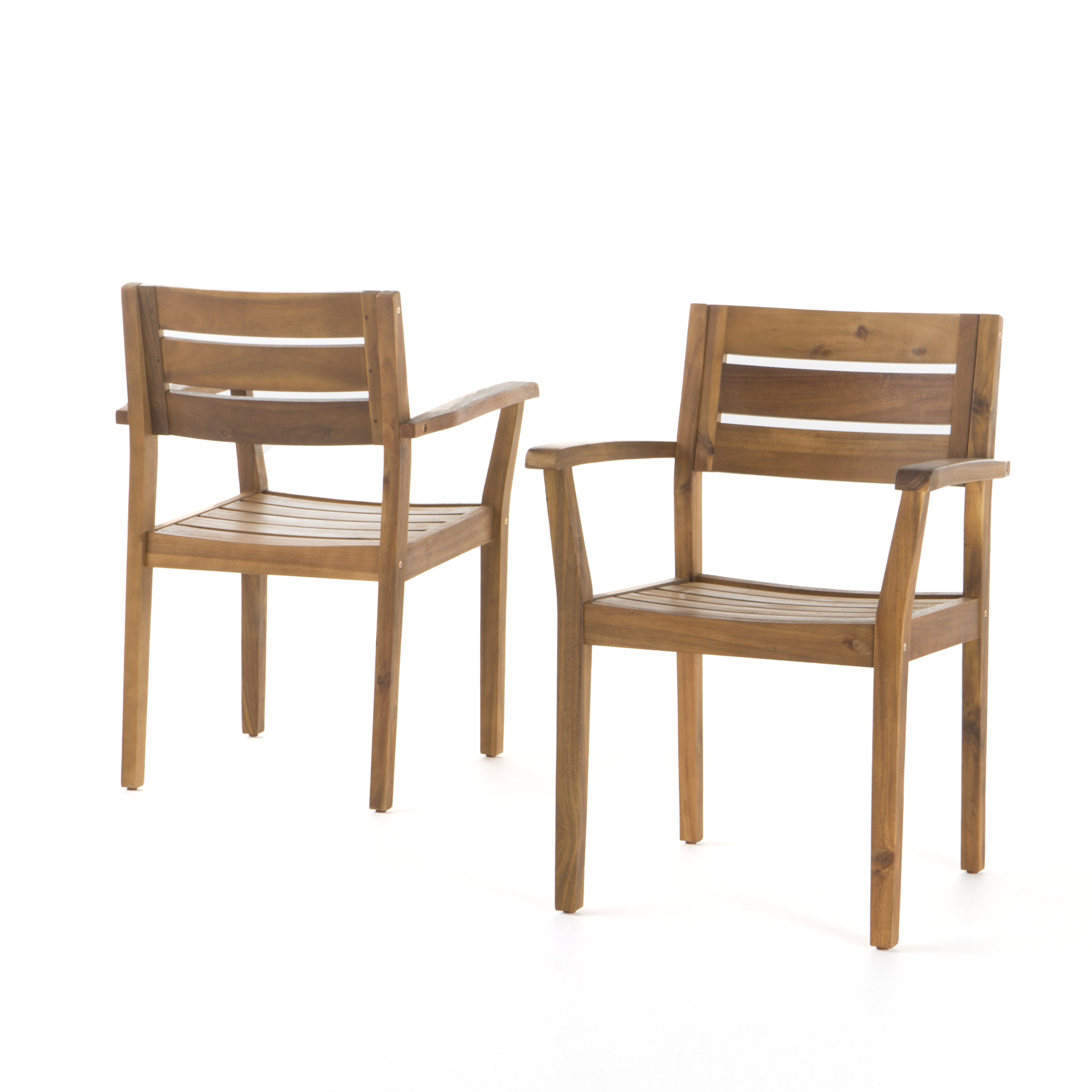 Stamford Outdoor Dining Chair Set Acacia Wood - Teak