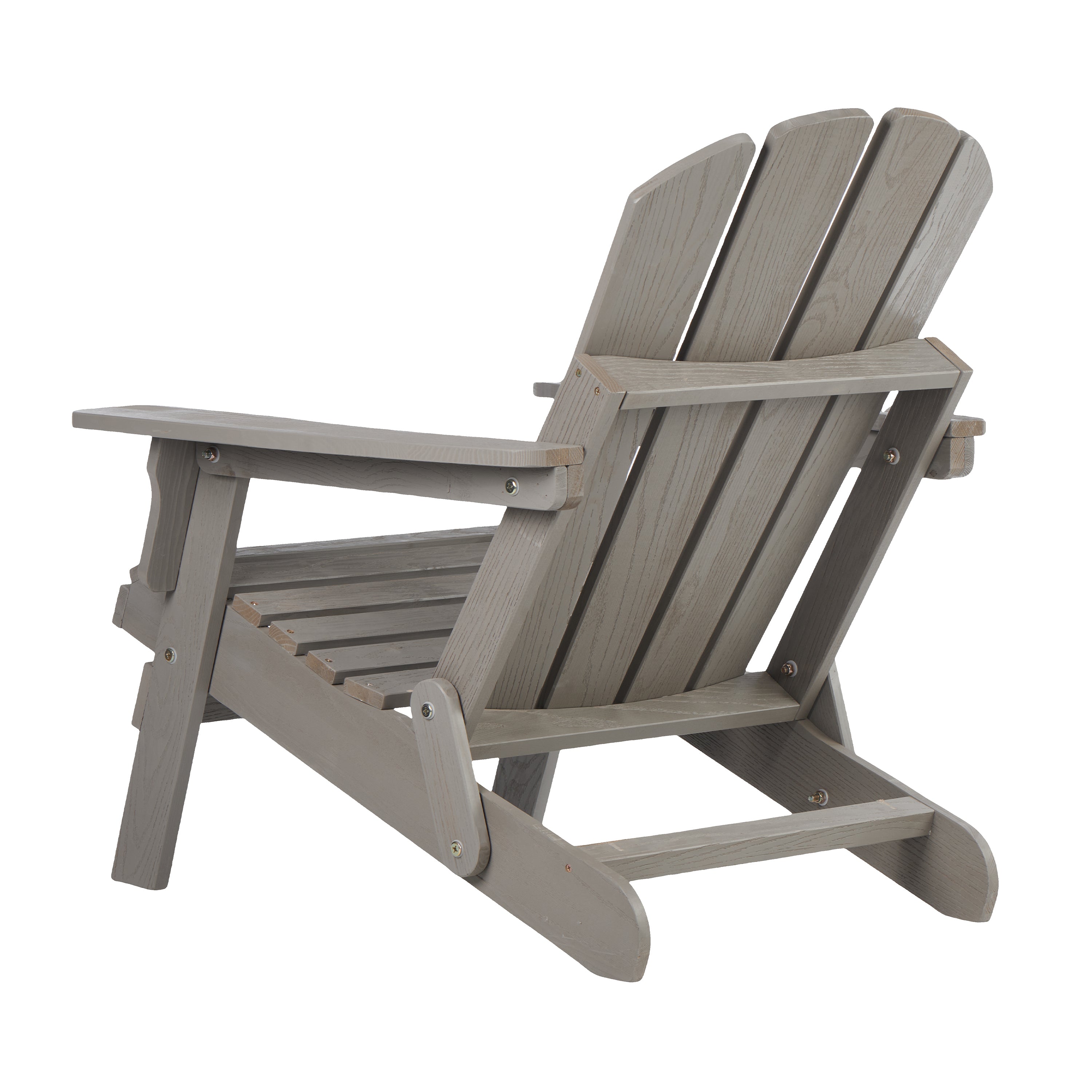 Oversize Outdoor Adirondack Chair Folding Design - Gray