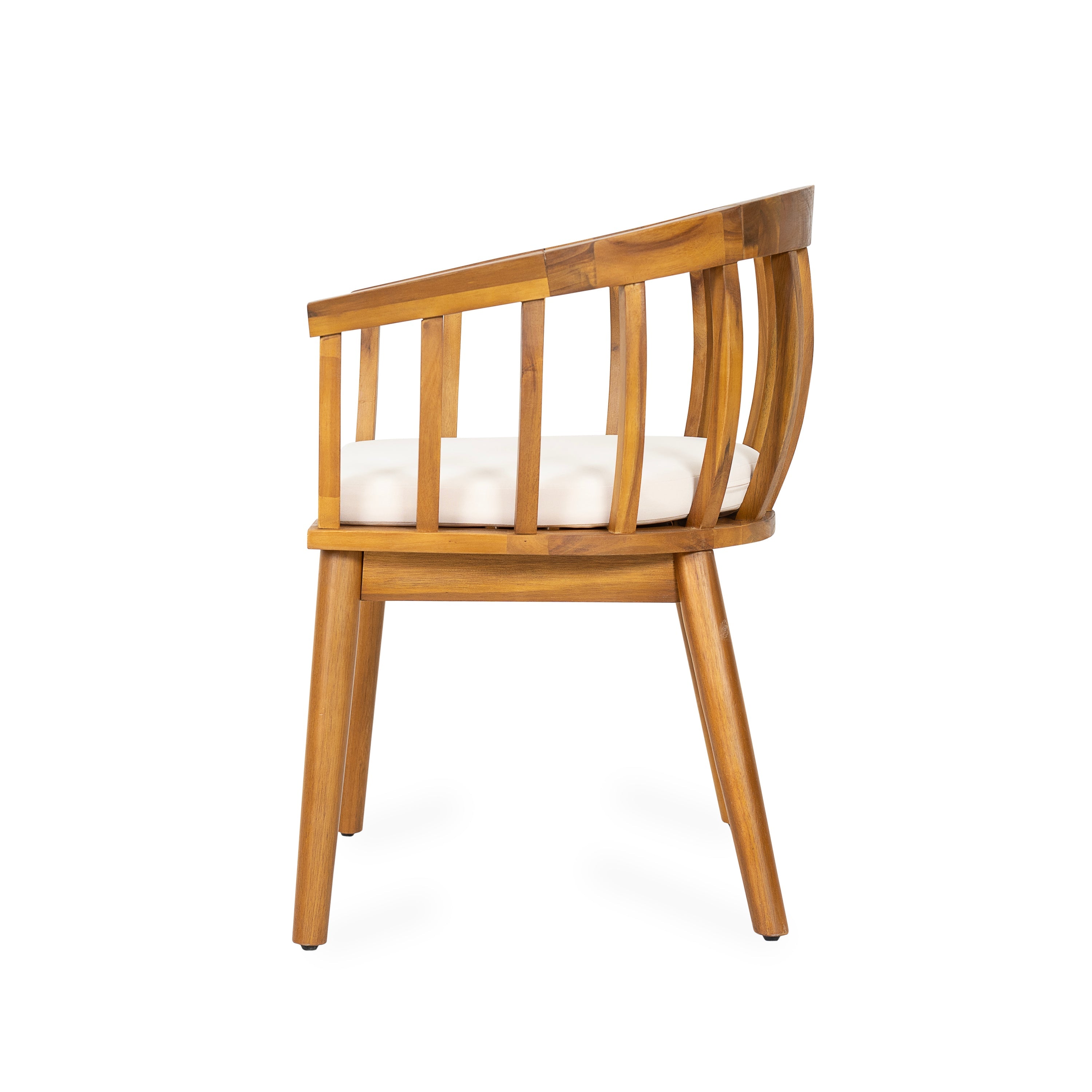 Klismos Outdoor Dining Chair Set Outdoor Seating - Beige