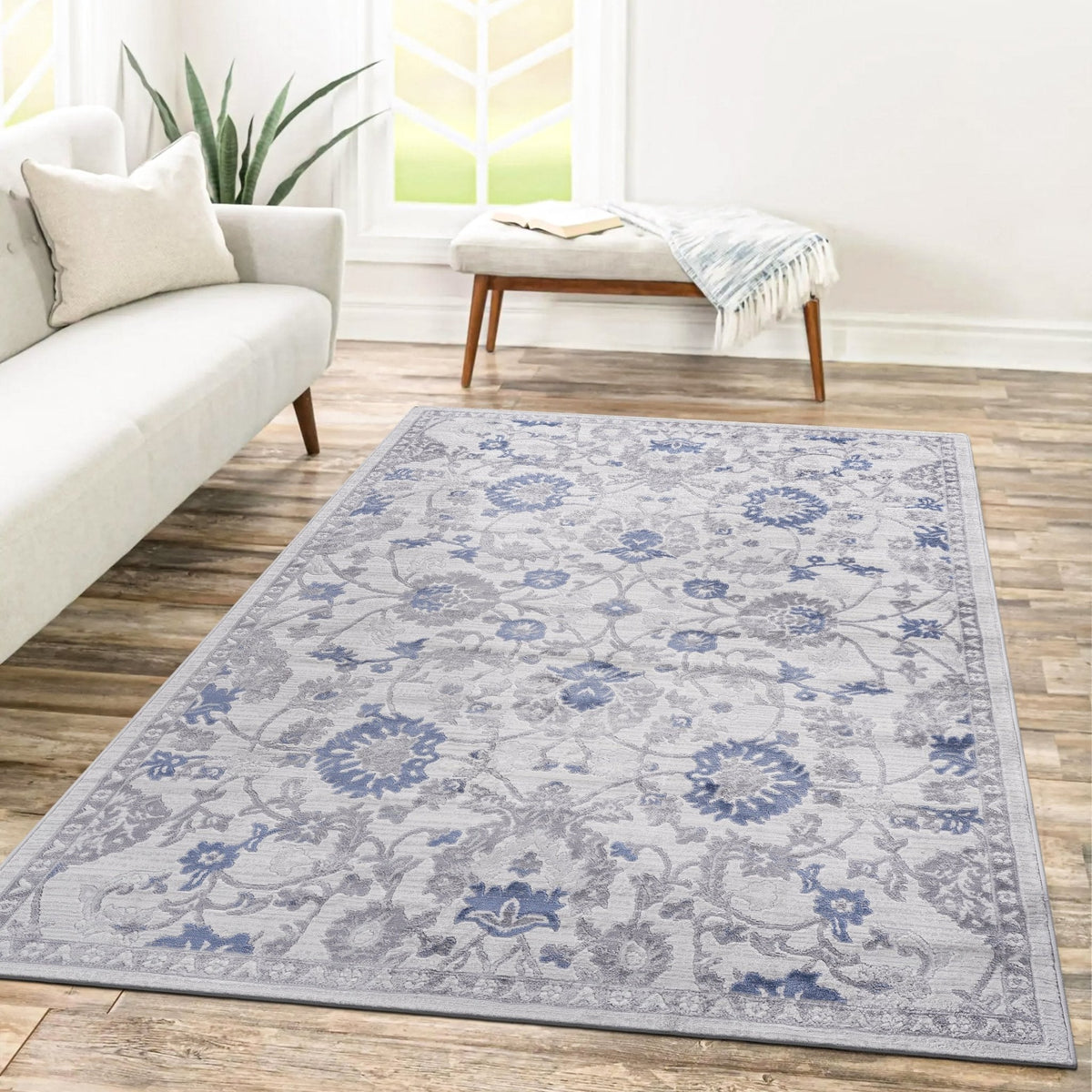 Marfi Blue - Silver Rug Size 7'9'' x 10'
