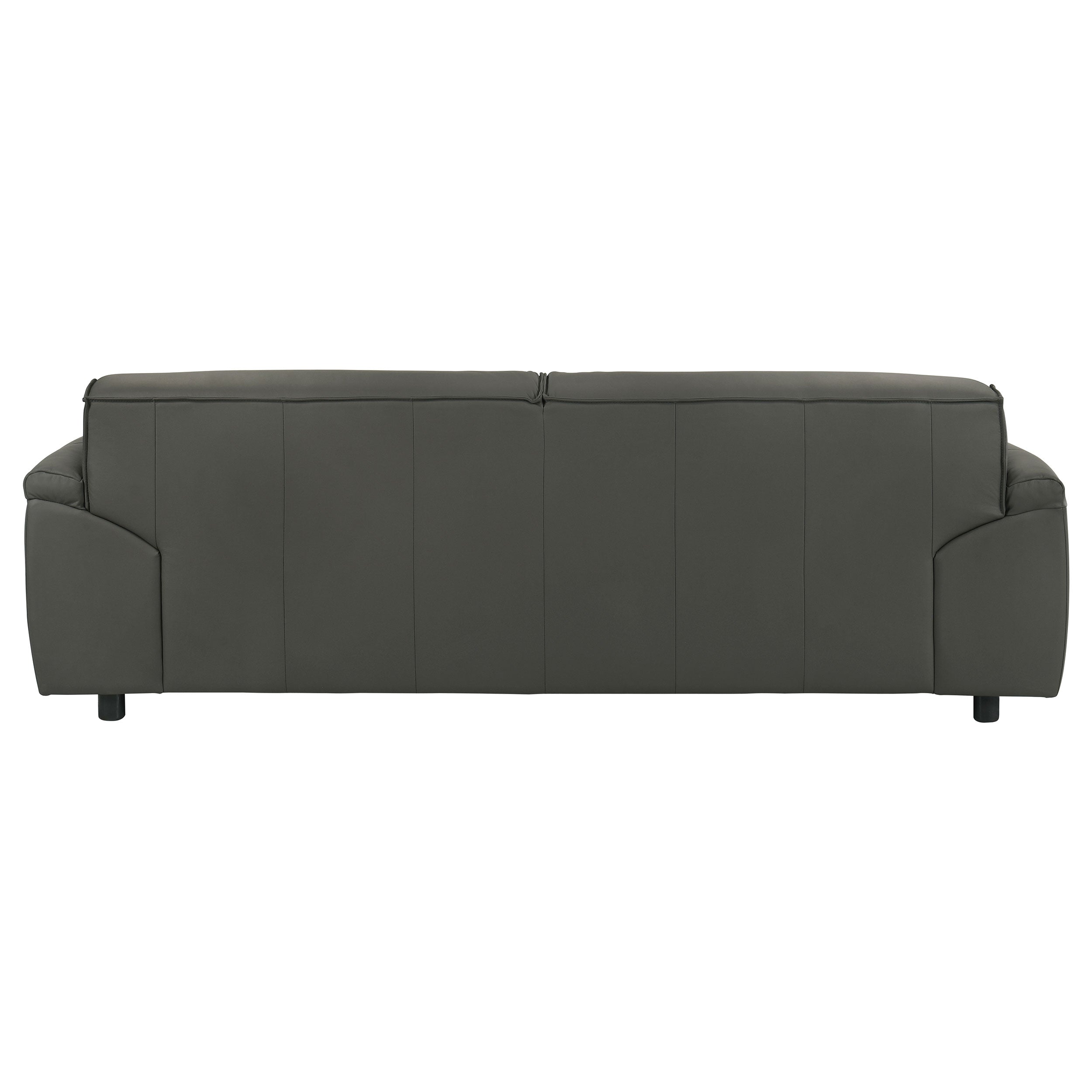Buxton Graphite Top Grain Leather Upholstered Sofa