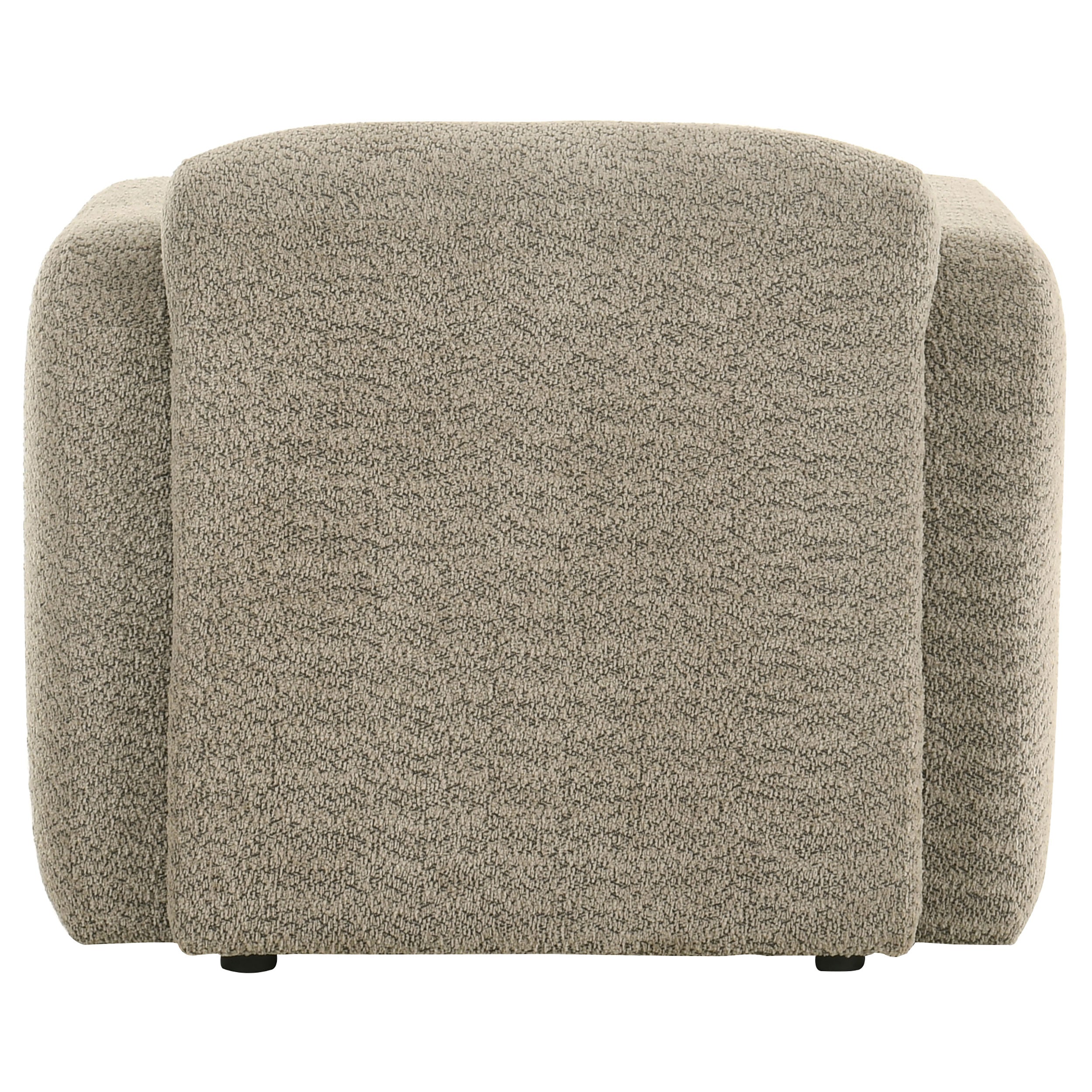 Dorset Brown Fabric Upholstered Round Track Arm Accent Chair