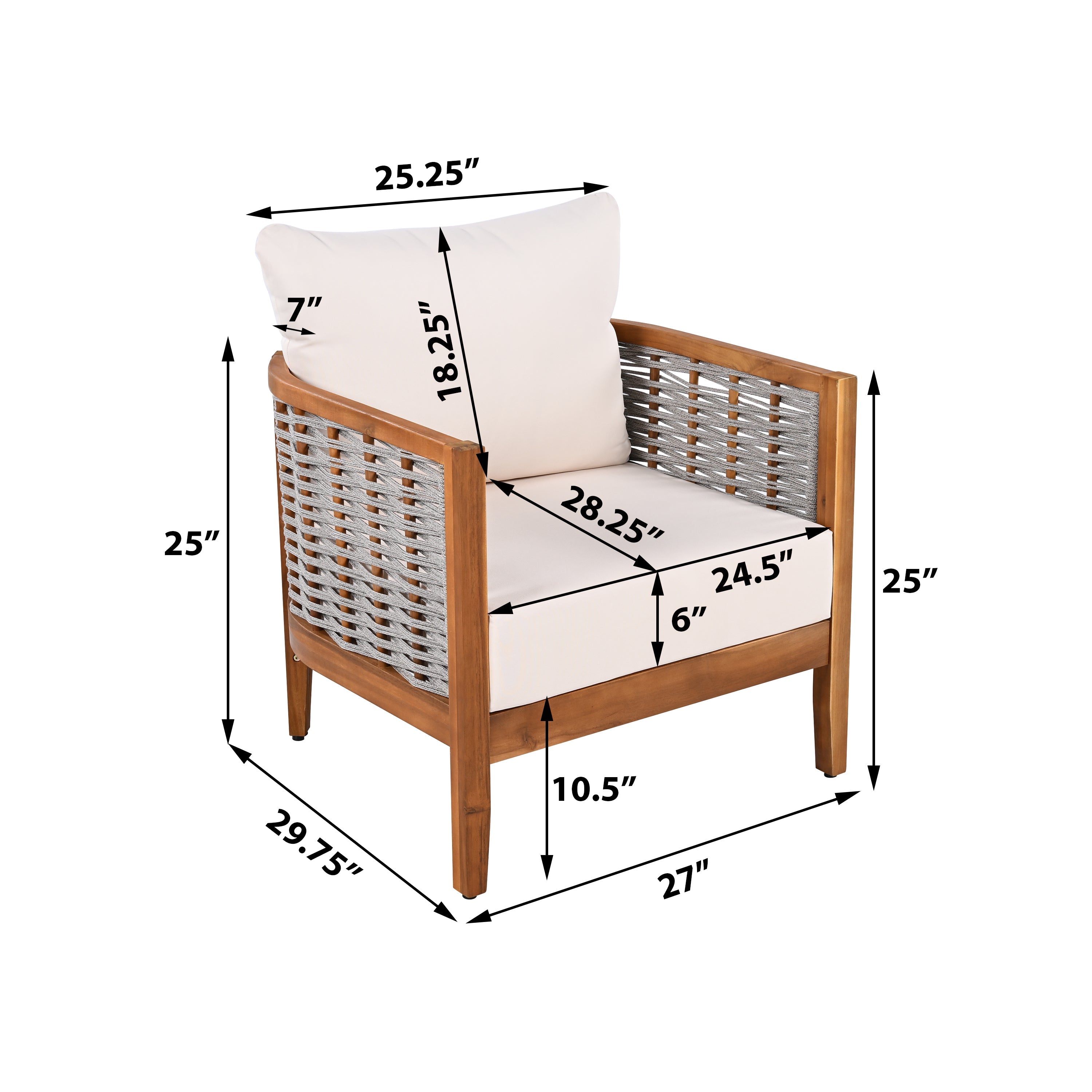 Unique Outdoor Furniture Cushioned Seating - Teak