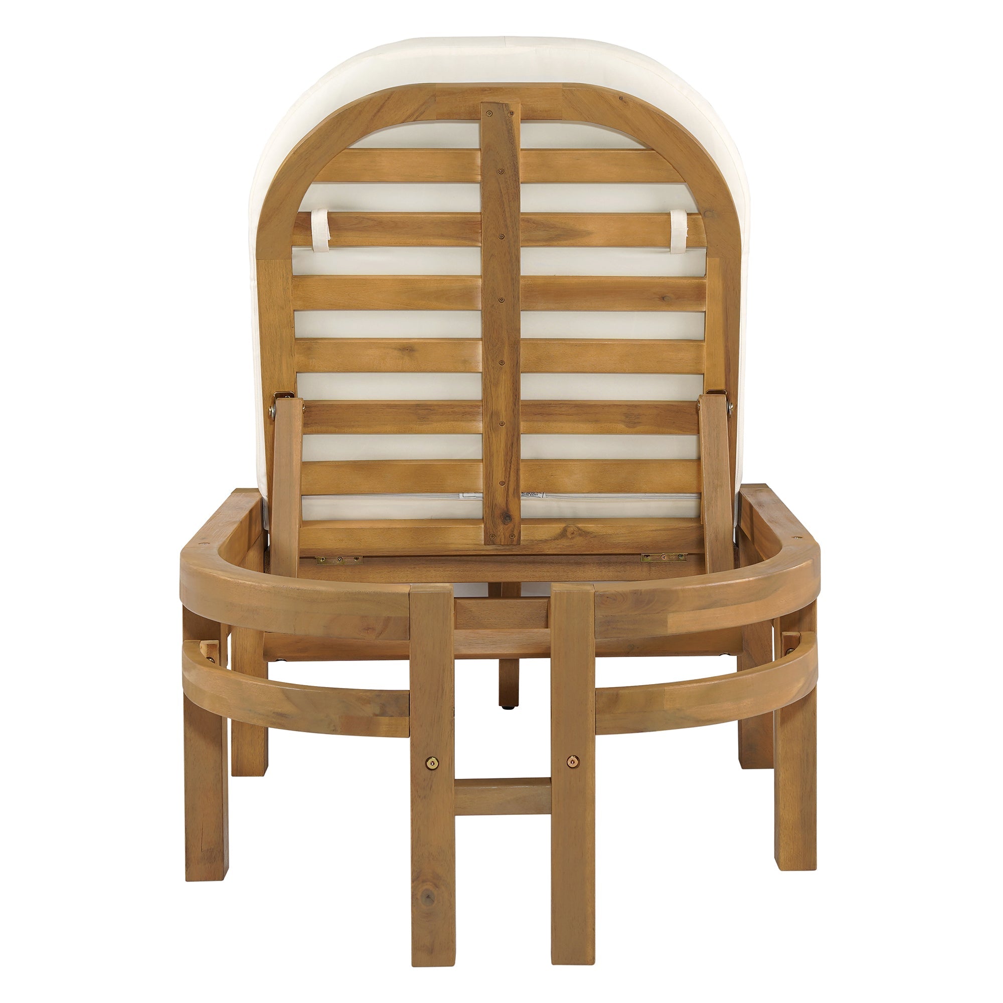 Trexm Outdoor Chaise Lounge Adjustable Back