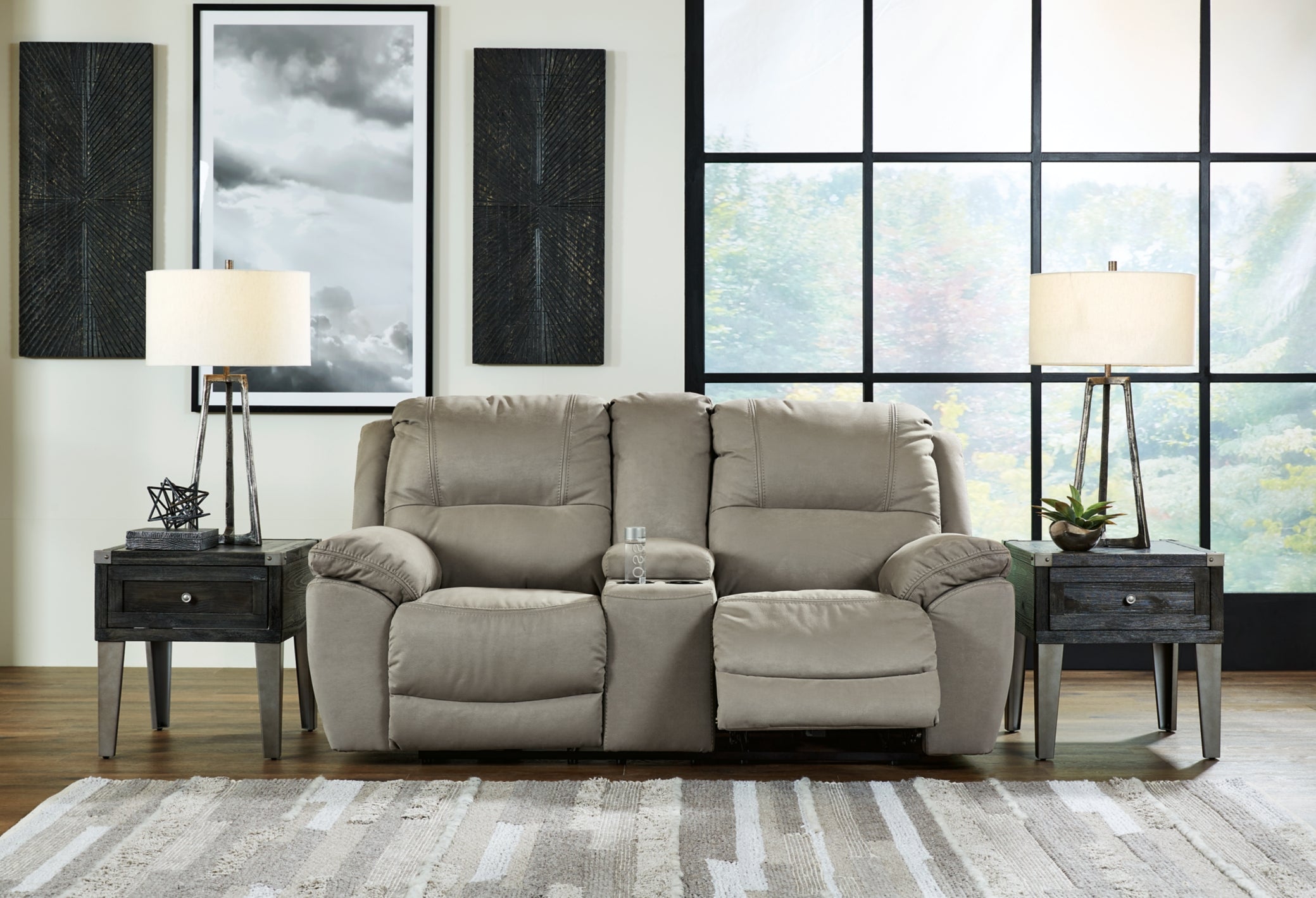 Next-Gen Gaucho DBL REC PWR Loveseat w/Console - Gray