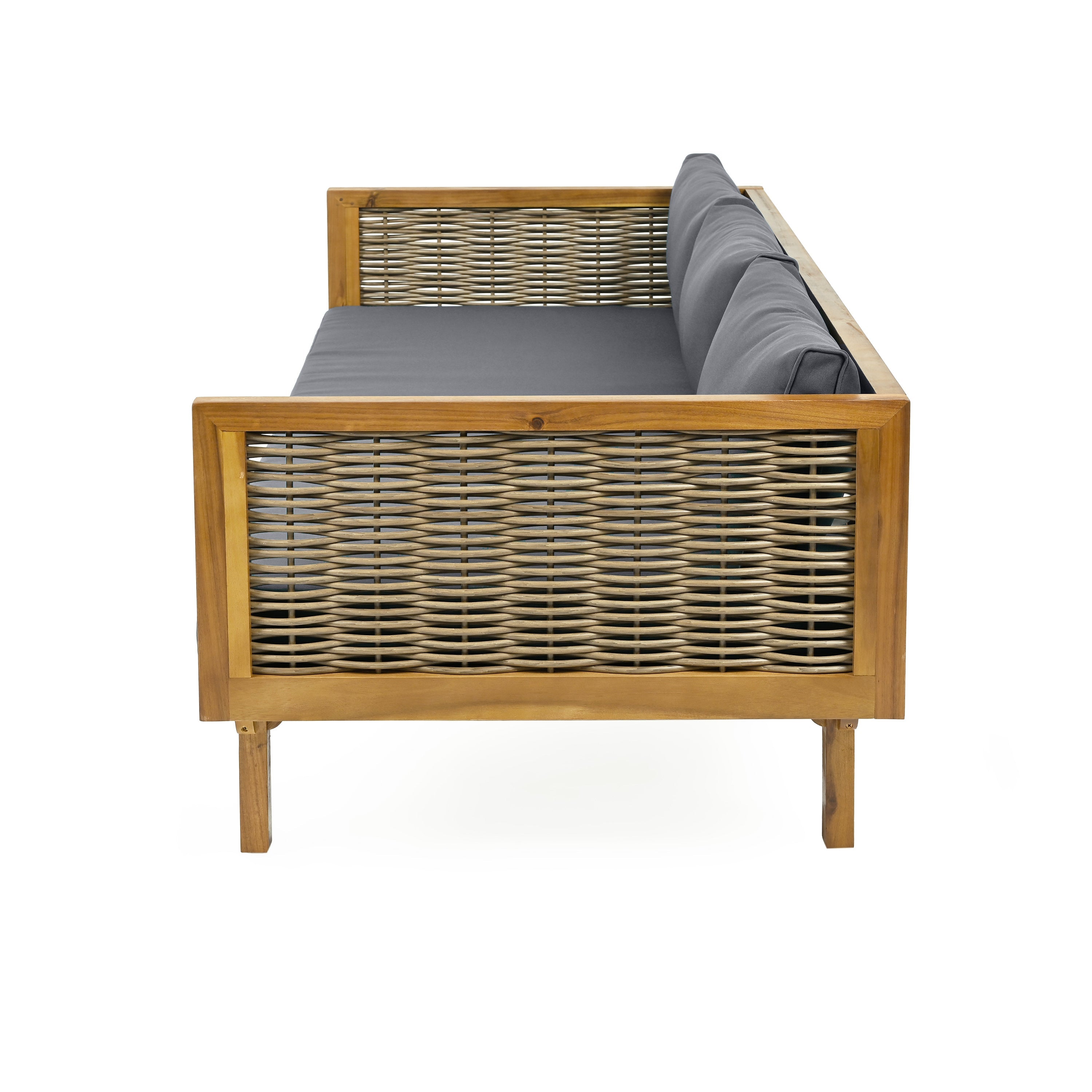 Outdoor Sectional Set Rattan Frame Garden