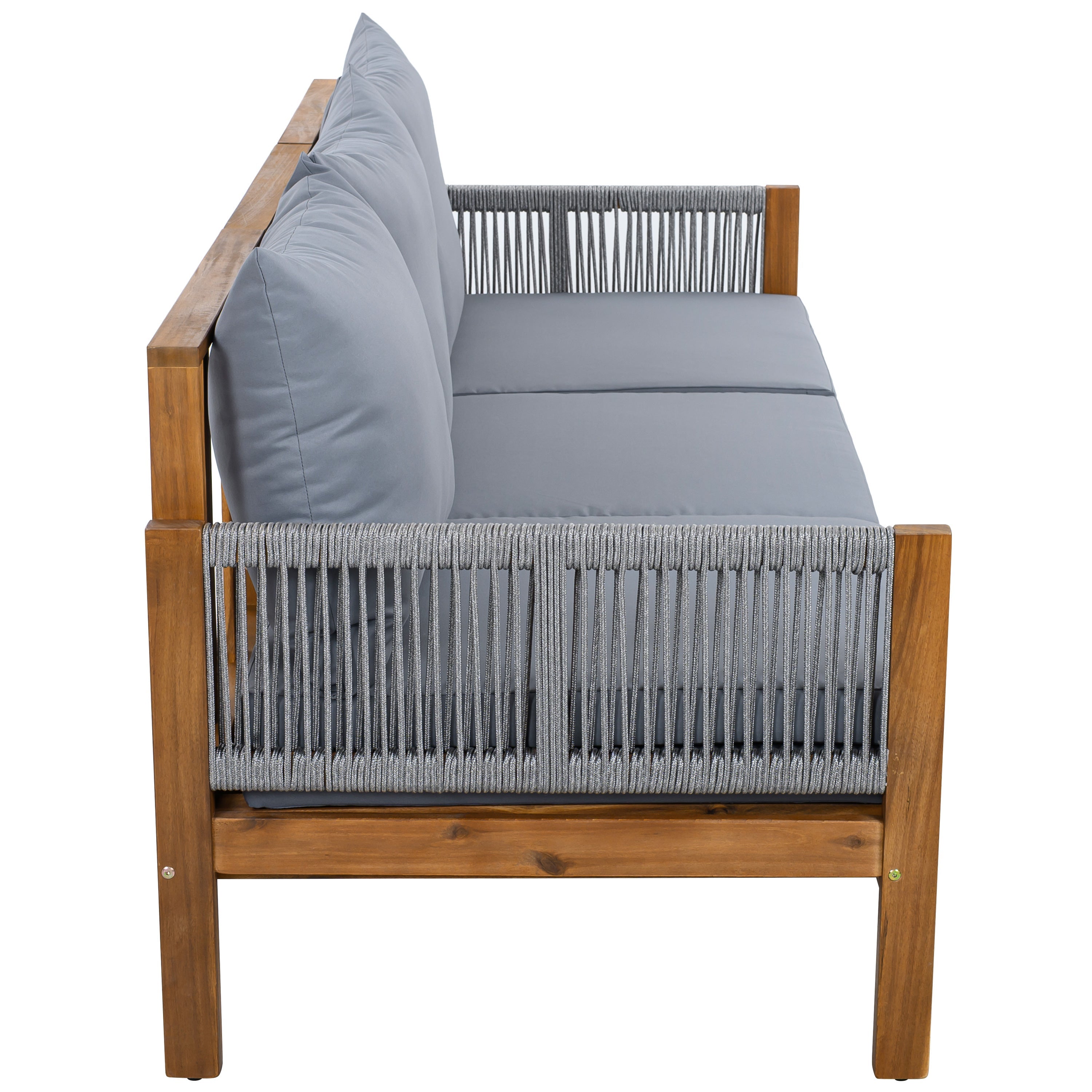 Daybed Outdoor Canopy Daybed Cushioned Seating - Gray